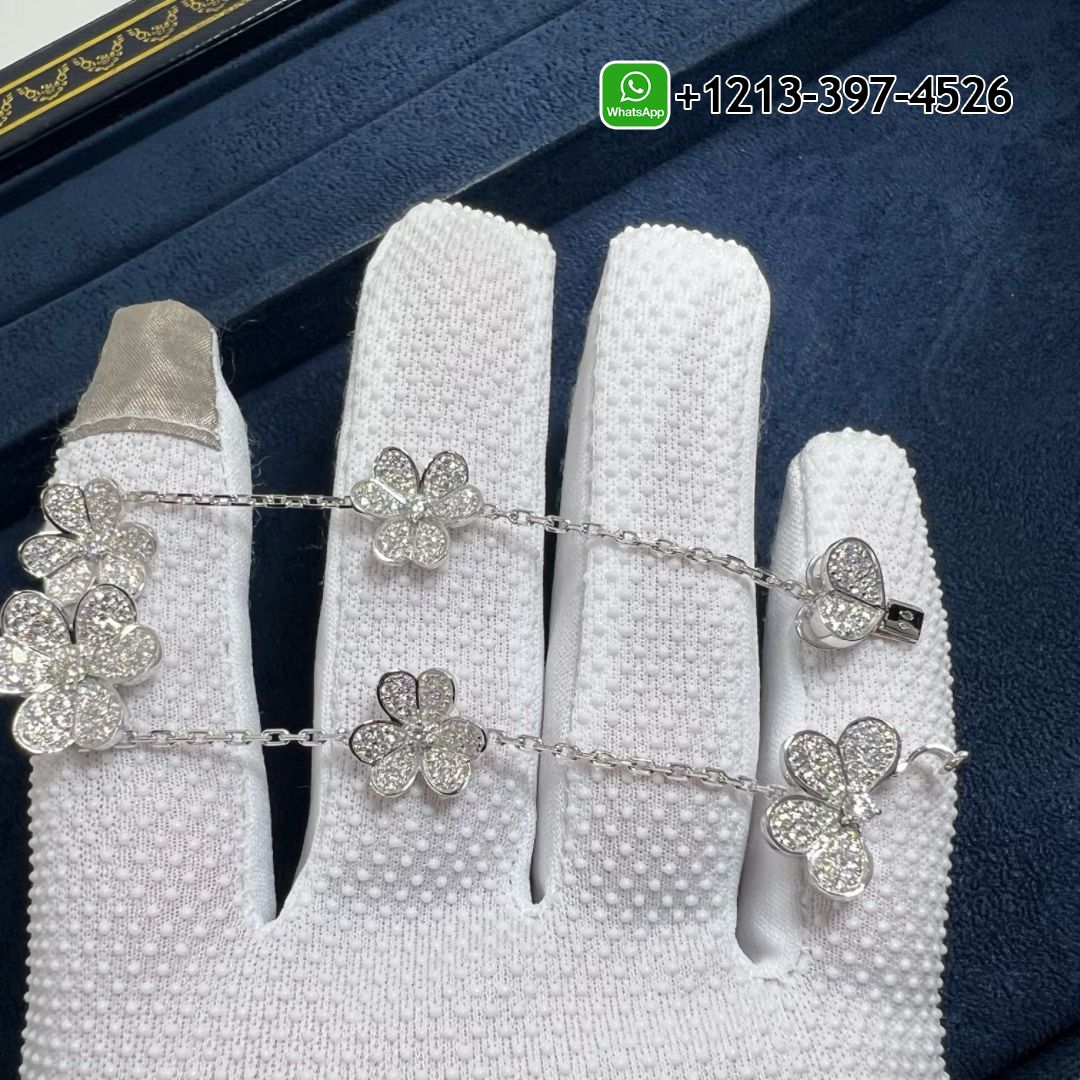 Van-Cleef-Arpels-18K-White-Gold-Pave-Diamond-Frivole-5-Flowers-Bracelet-VCARP6L700-4.jpg Custom Made Best Sellers Quality 1:1 Van Cleef & Arpels 18K White Gold Pave Diamond Frivole 5 Flowers Bracelet - High Quality 18k Gold and Diamond Luxury Distinctive Collection Designer Jewelry Customized Factory Price - Image 5