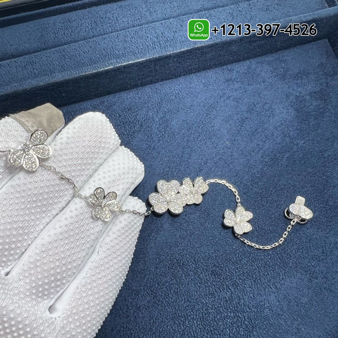 Van-Cleef-Arpels-18K-White-Gold-Pave-Diamond-Frivole-5-Flowers-Bracelet-VCARP6L700-6.jpg Custom Made Best Sellers Quality 1:1 Van Cleef & Arpels 18K White Gold Pave Diamond Frivole 5 Flowers Bracelet - High Quality 18k Gold and Diamond Luxury Distinctive Collection Designer Jewelry Customized Factory Price - Image 7