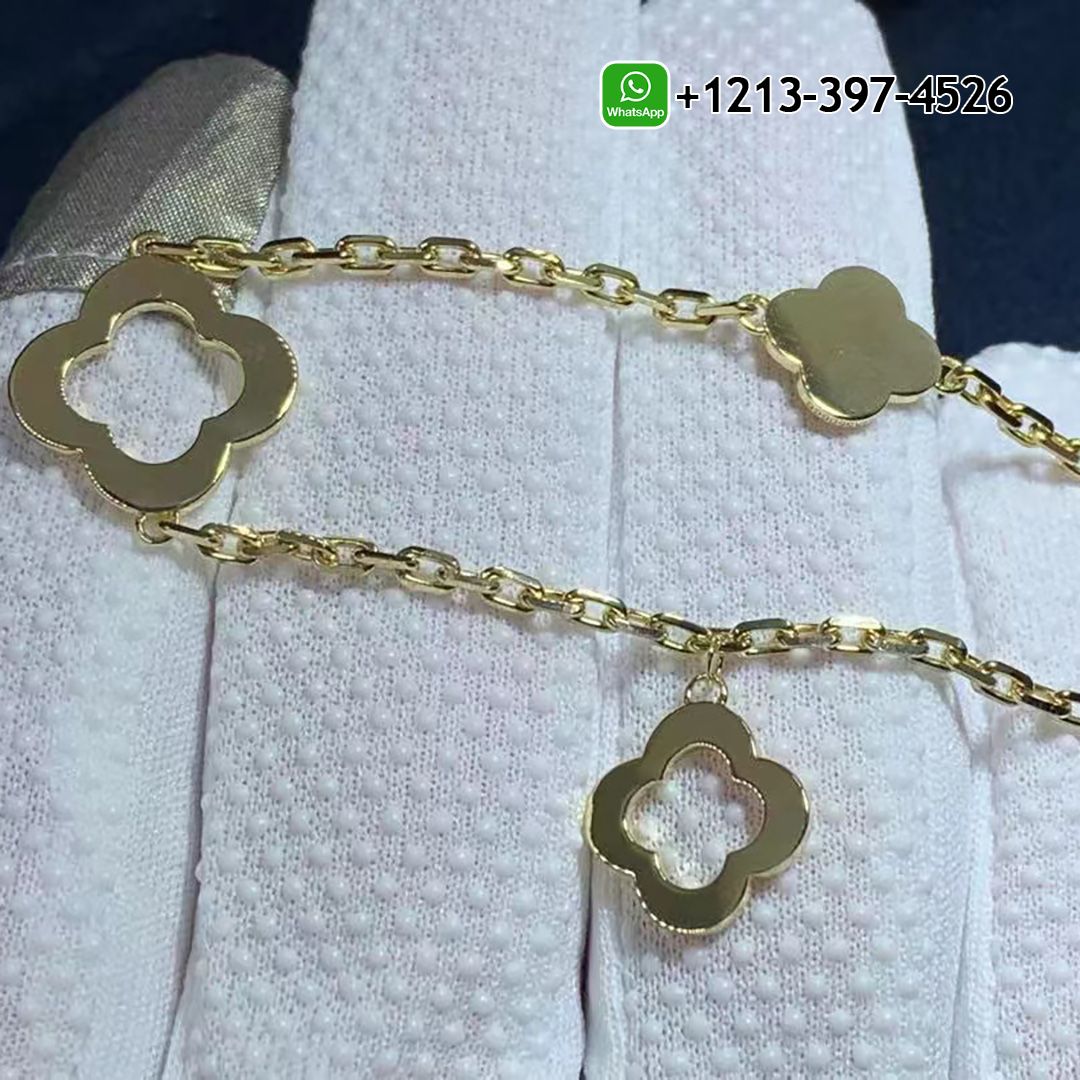 Van Cleef & Arpels 18K Yellow Gold Byzantine Alhambra Bracelet VCARD39600 - High Quality 18k Gold and Diamond Luxury Distinctive Collection Designer Jewelry Customized Factory Price