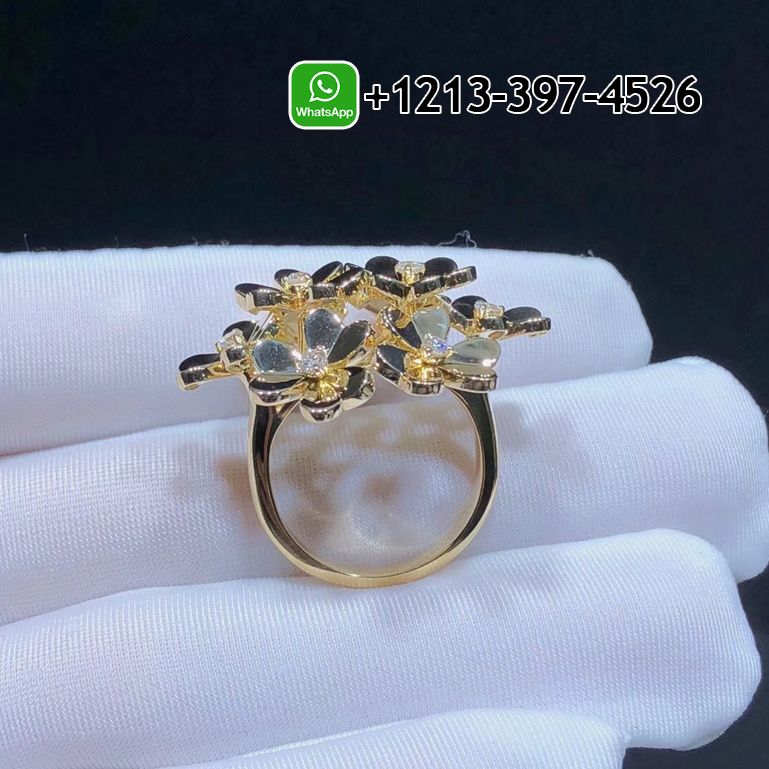 Van-Cleef-Arpels-18K-Yellow-Gold-Diamond-Frivole-8-Flowers-Ring-VCARB67700-2.jpg Custom Made Best Sellers Quality 1:1 Van Cleef & Arpels 18K Yellow Gold Diamond Frivole 8 Flowers Ring - High Quality 18k Gold and Diamond Luxury Distinctive Collection Designer Jewelry Customized Factory Price - Image 3