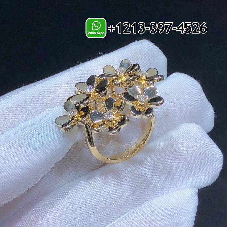 Van-Cleef-Arpels-18K-Yellow-Gold-Diamond-Frivole-8-Flowers-Ring-VCARB67700-3.jpg Custom Made Best Sellers Quality 1:1 Van Cleef & Arpels 18K Yellow Gold Diamond Frivole 8 Flowers Ring - High Quality 18k Gold and Diamond Luxury Distinctive Collection Designer Jewelry Customized Factory Price - Image 4