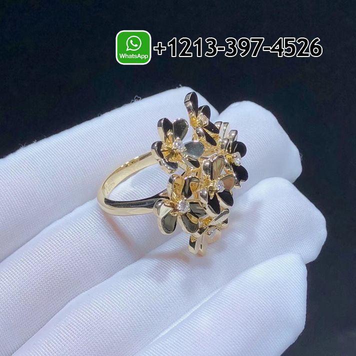 Van-Cleef-Arpels-18K-Yellow-Gold-Diamond-Frivole-8-Flowers-Ring-VCARB67700-4.jpg Custom Made Best Sellers Quality 1:1 Van Cleef & Arpels 18K Yellow Gold Diamond Frivole 8 Flowers Ring - High Quality 18k Gold and Diamond Luxury Distinctive Collection Designer Jewelry Customized Factory Price - Image 5