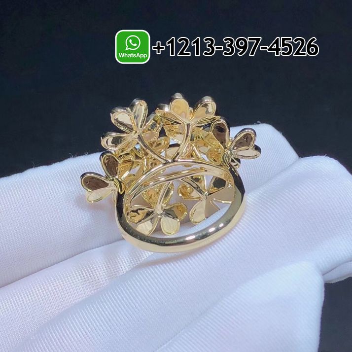 Van-Cleef-Arpels-18K-Yellow-Gold-Diamond-Frivole-8-Flowers-Ring-VCARB67700-5.jpg Custom Made Best Sellers Quality 1:1 Van Cleef & Arpels 18K Yellow Gold Diamond Frivole 8 Flowers Ring - High Quality 18k Gold and Diamond Luxury Distinctive Collection Designer Jewelry Customized Factory Price - Image 6
