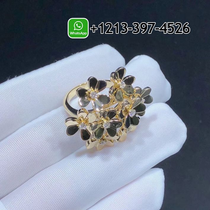 Van-Cleef-Arpels-18K-Yellow-Gold-Diamond-Frivole-8-Flowers-Ring-VCARB67700-6.jpg Custom Made Best Sellers Quality 1:1 Van Cleef & Arpels 18K Yellow Gold Diamond Frivole 8 Flowers Ring - High Quality 18k Gold and Diamond Luxury Distinctive Collection Designer Jewelry Customized Factory Price - Image 7