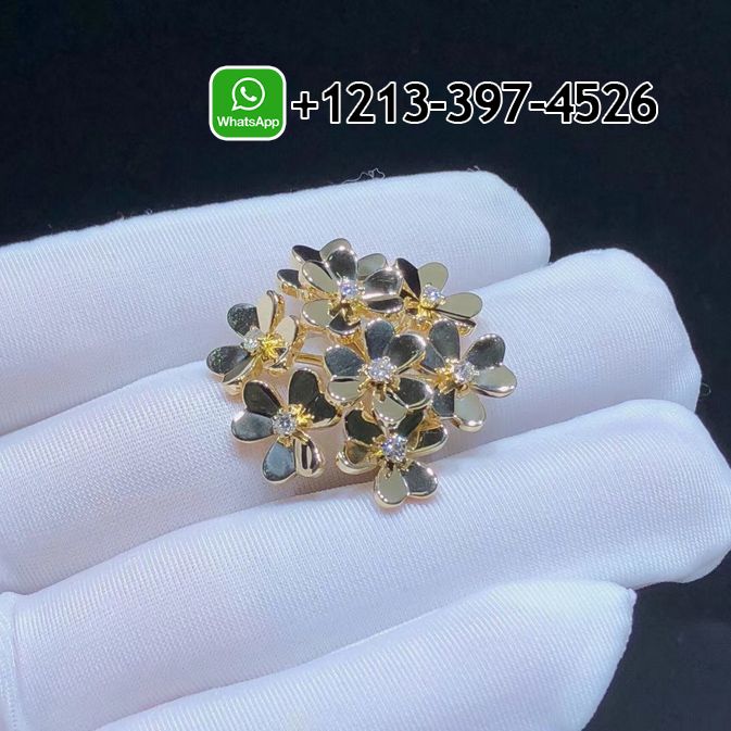 Van-Cleef-Arpels-18K-Yellow-Gold-Diamond-Frivole-8-Flowers-Ring-VCARB67700.jpg Custom Made Best Sellers Quality 1:1 Van Cleef & Arpels 18K Yellow Gold Diamond Frivole 8 Flowers Ring - High Quality 18k Gold and Diamond Luxury Distinctive Collection Designer Jewelry Customized Factory Price