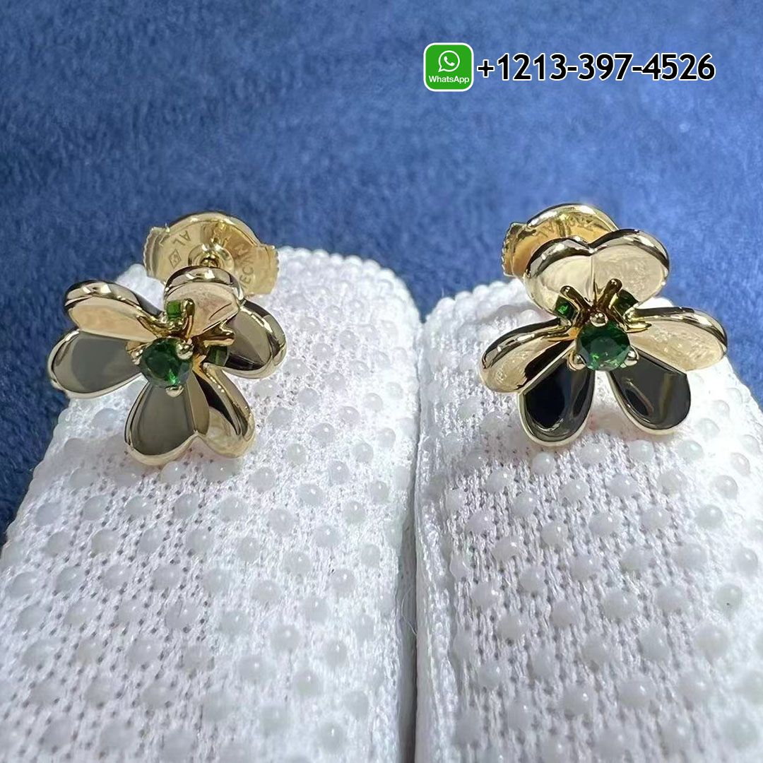 Van-Cleef-Arpels-18K-Yellow-Gold-Frivole-Emerald-Mini-Model-Earrings-VCARP7SD00.jpg Best Sellers 1:1 Quality Cheap Custom Made Van Cleef & Arpels 18K Yellow Gold Frivole Emerald Mini Model Earrings - High Quality 18k Gold and Diamond Luxury Distinctive Collection Designer Jewelry Customized Factory Price