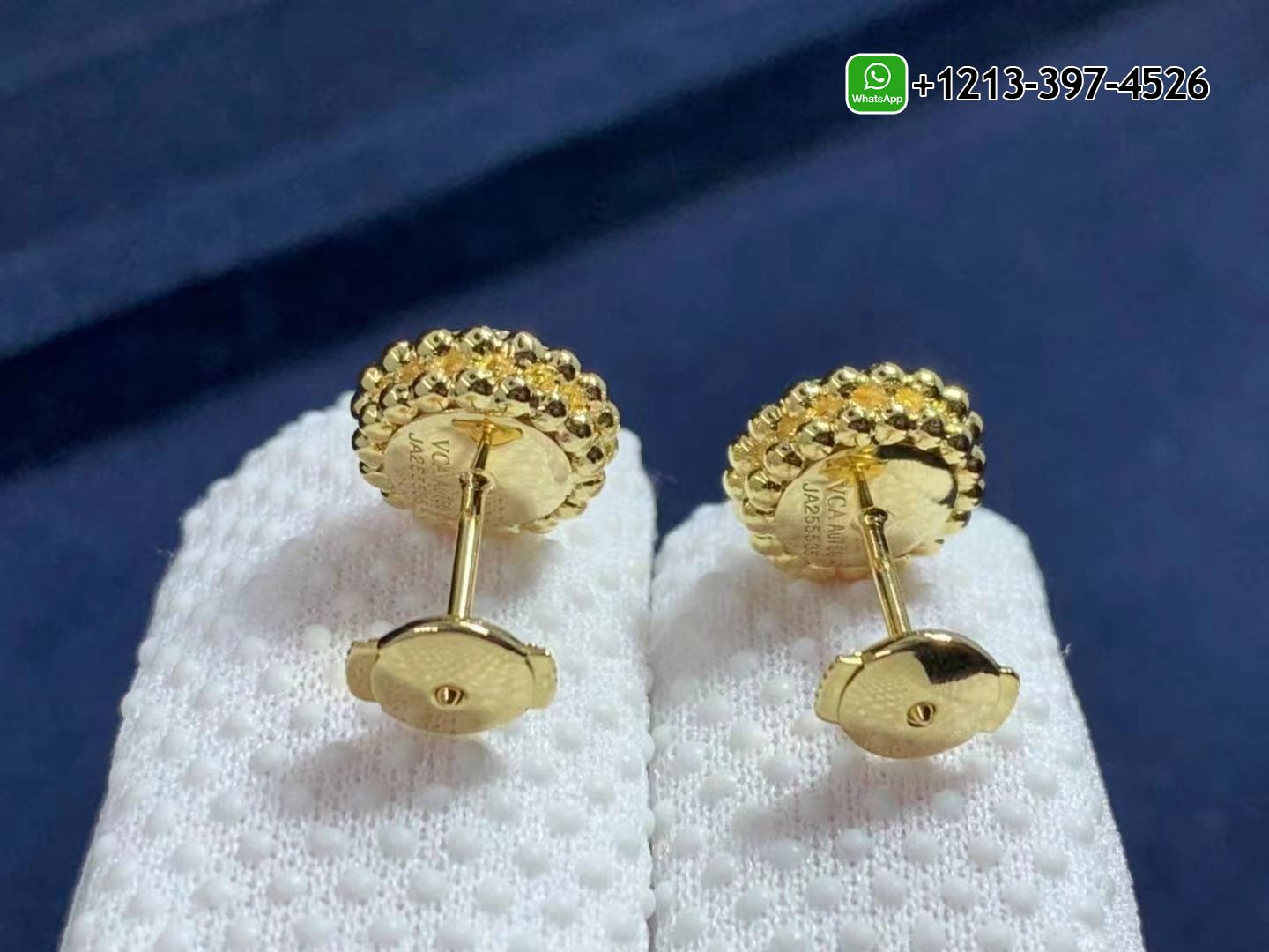 Van-Cleef-Arpels-18K-Yellow-Gold-Perlee-Diamonds-Earrings-VCARO9PG00-3.jpg Custom Made Best Quality 1:1 Cheap Van Cleef & Arpels 18K Yellow Gold Perlée Diamonds Earrings - High Quality 18k Gold and Diamond Luxury Distinctive Collection Designer Jewelry Customized Factory Price - Image 4