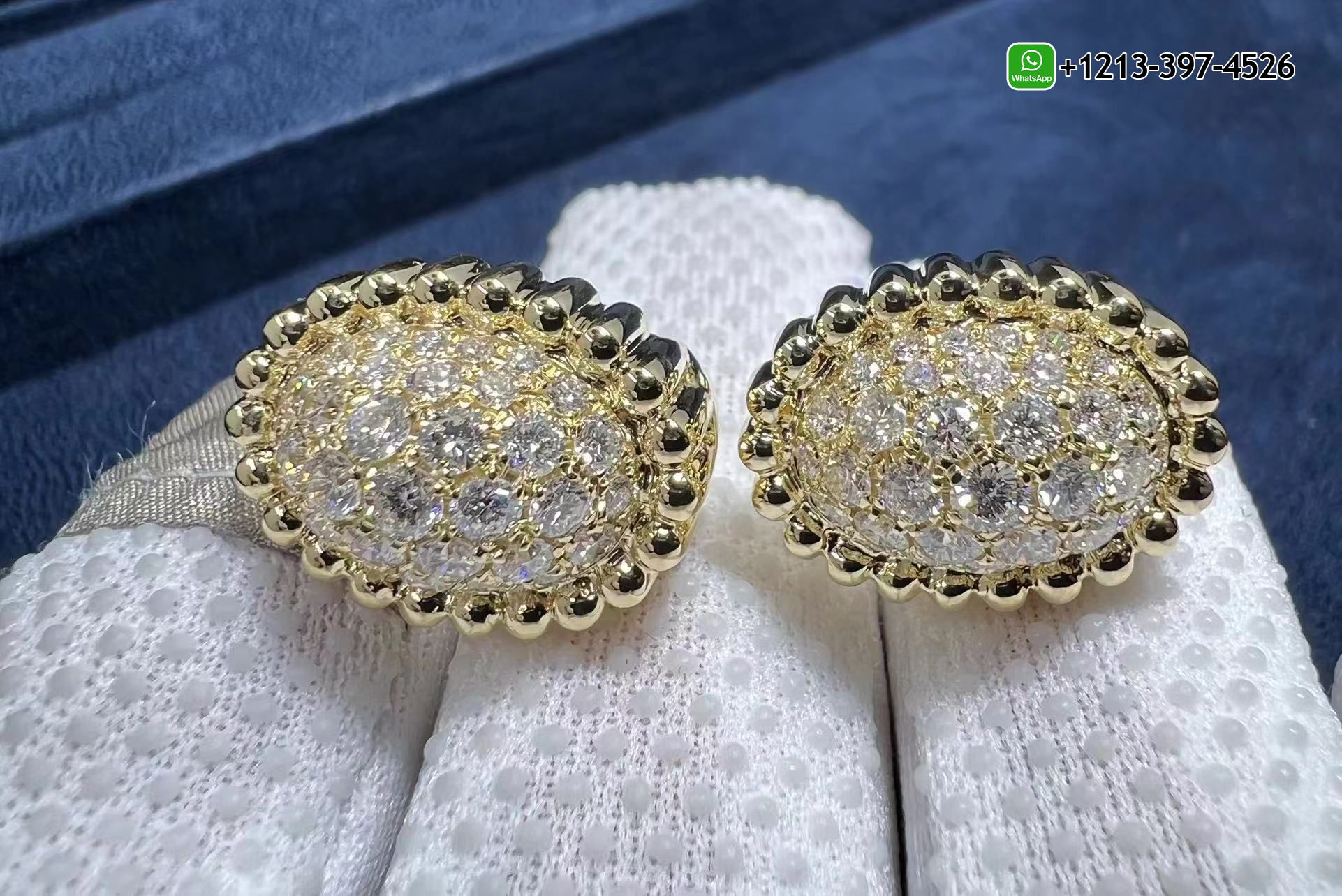 Van-Cleef-Arpels-18K-Yellow-Gold-Perlee-Diamonds-Pave-Earrings-VCARP7UW00-1.jpg Best Sellers 1:1 Quality Cheap Custom Made Van Cleef & Arpels 18K Yellow Gold Perlée Diamonds Pavé Earrings - High Quality 18k Gold and Diamond Luxury Distinctive Collection Designer Jewelry Customized Factory Price - Image 5
