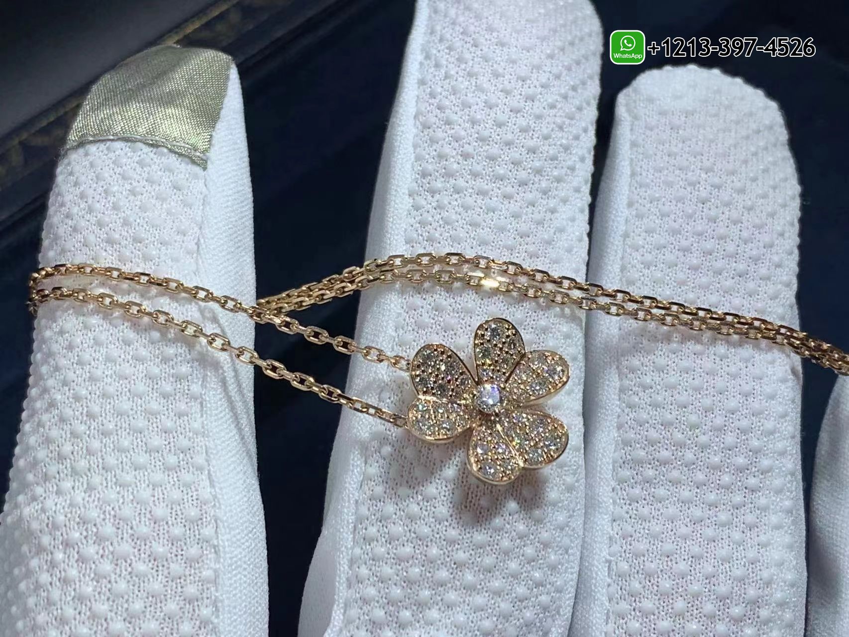 Van-Cleef-Arpels-18k-Rose-Gold-Frivole-Diamond-Small-Model-Pendant-Necklace-VCARP7RL00-1.jpg Custom Made Best Quality 1:1 Cheap Van Cleef & Arpels 18k Rose Gold Frivole Diamond Small Model Pendant Necklace - High Quality 18k Gold and Diamond Luxury Distinctive Collection Designer Jewelry Customized Factory Price - Image 2