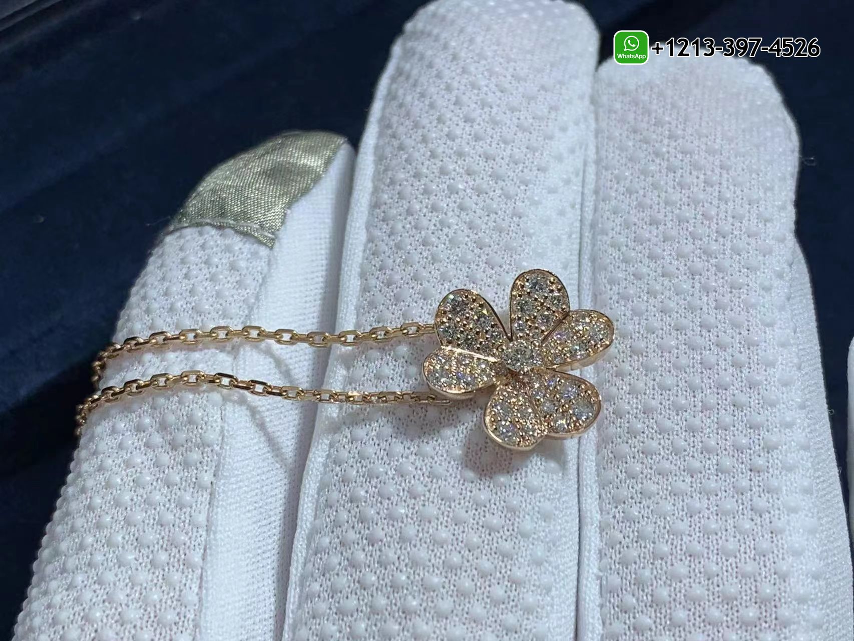 Van-Cleef-Arpels-18k-Rose-Gold-Frivole-Diamond-Small-Model-Pendant-Necklace-VCARP7RL00-2.jpg Custom Made Best Quality 1:1 Cheap Van Cleef & Arpels 18k Rose Gold Frivole Diamond Small Model Pendant Necklace - High Quality 18k Gold and Diamond Luxury Distinctive Collection Designer Jewelry Customized Factory Price - Image 3