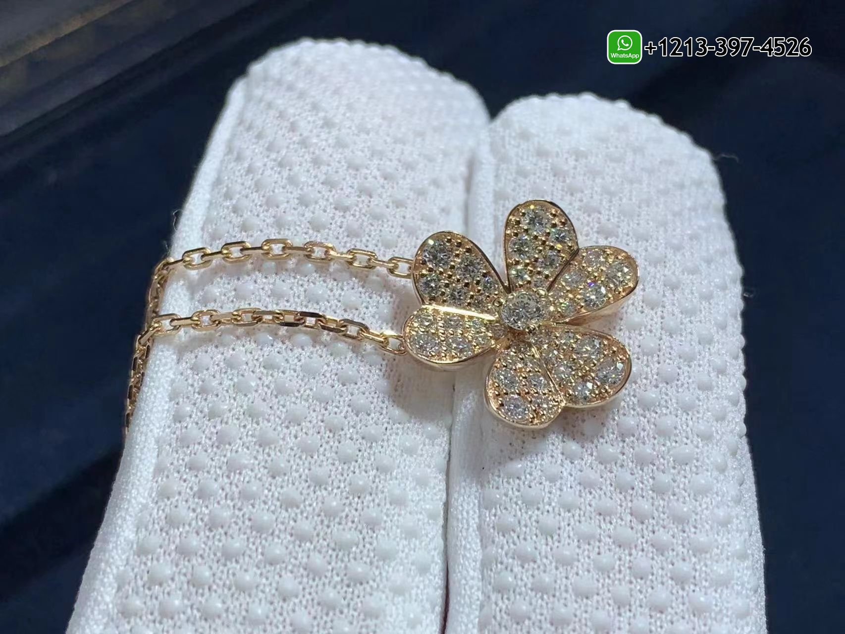 Van-Cleef-Arpels-18k-Rose-Gold-Frivole-Diamond-Small-Model-Pendant-Necklace-VCARP7RL00-3.jpg Custom Made Best Quality 1:1 Cheap Van Cleef & Arpels 18k Rose Gold Frivole Diamond Small Model Pendant Necklace - High Quality 18k Gold and Diamond Luxury Distinctive Collection Designer Jewelry Customized Factory Price - Image 4