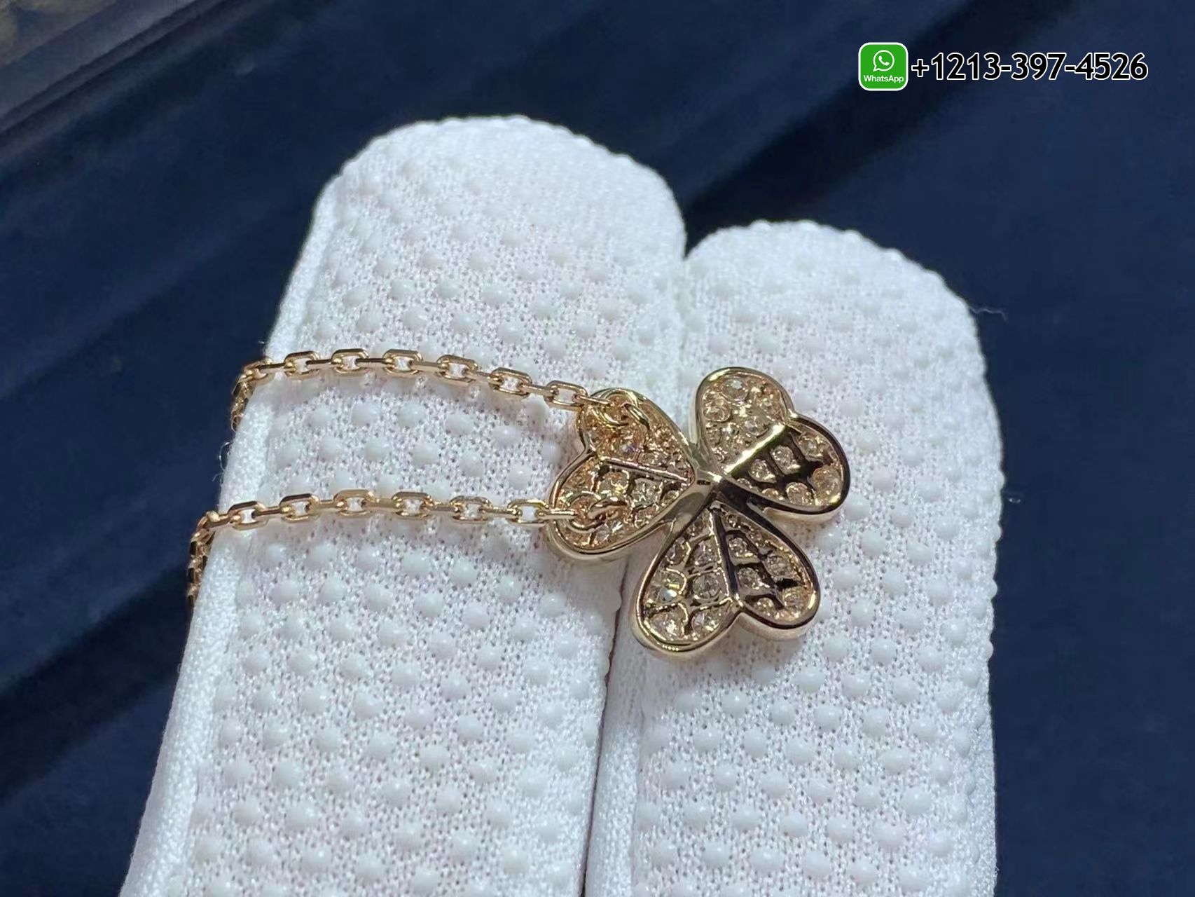 Van-Cleef-Arpels-18k-Rose-Gold-Frivole-Diamond-Small-Model-Pendant-Necklace-VCARP7RL00-4.jpg Custom Made Best Quality 1:1 Cheap Van Cleef & Arpels 18k Rose Gold Frivole Diamond Small Model Pendant Necklace - High Quality 18k Gold and Diamond Luxury Distinctive Collection Designer Jewelry Customized Factory Price - Image 5
