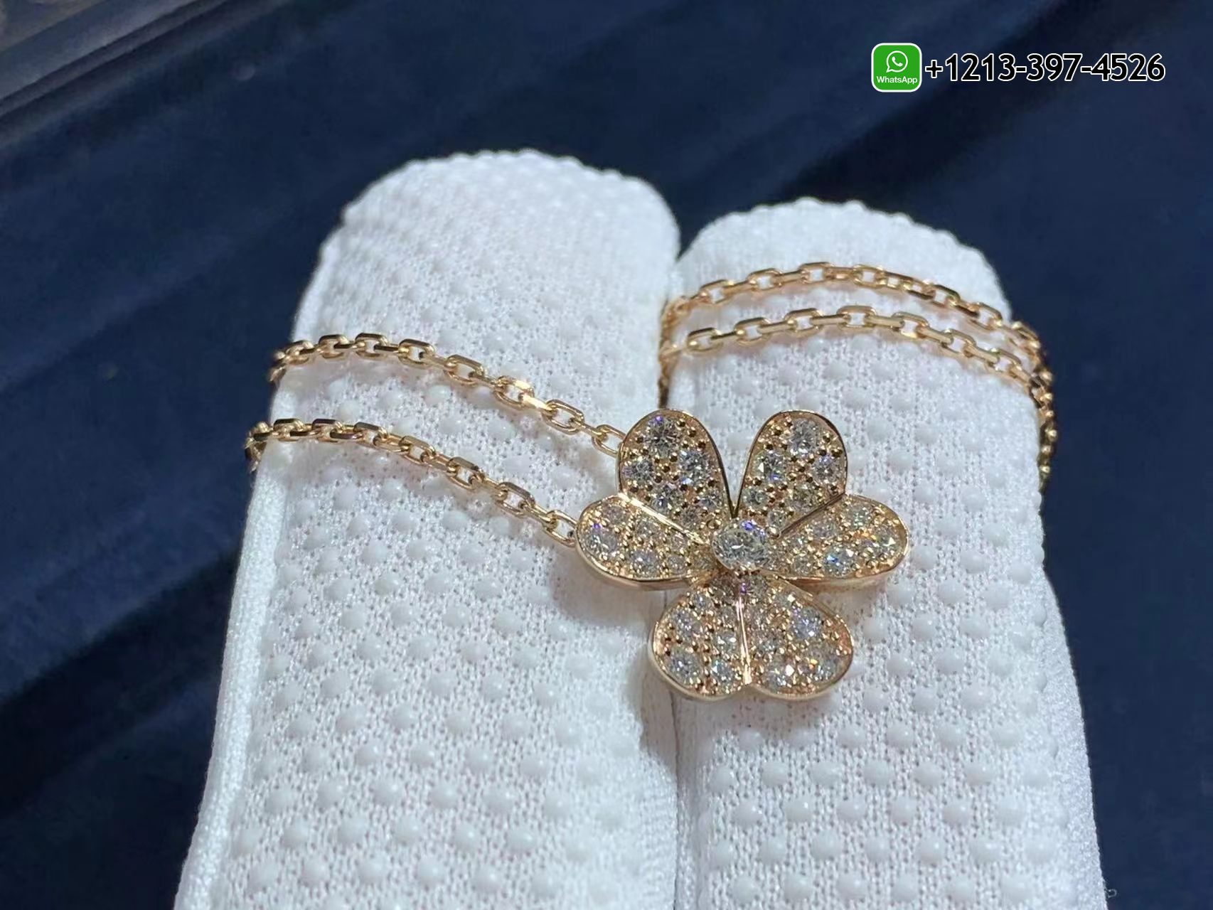Van-Cleef-Arpels-18k-Rose-Gold-Frivole-Diamond-Small-Model-Pendant-Necklace-VCARP7RL00-5.jpg Custom Made Best Quality 1:1 Cheap Van Cleef & Arpels 18k Rose Gold Frivole Diamond Small Model Pendant Necklace - High Quality 18k Gold and Diamond Luxury Distinctive Collection Designer Jewelry Customized Factory Price - Image 6