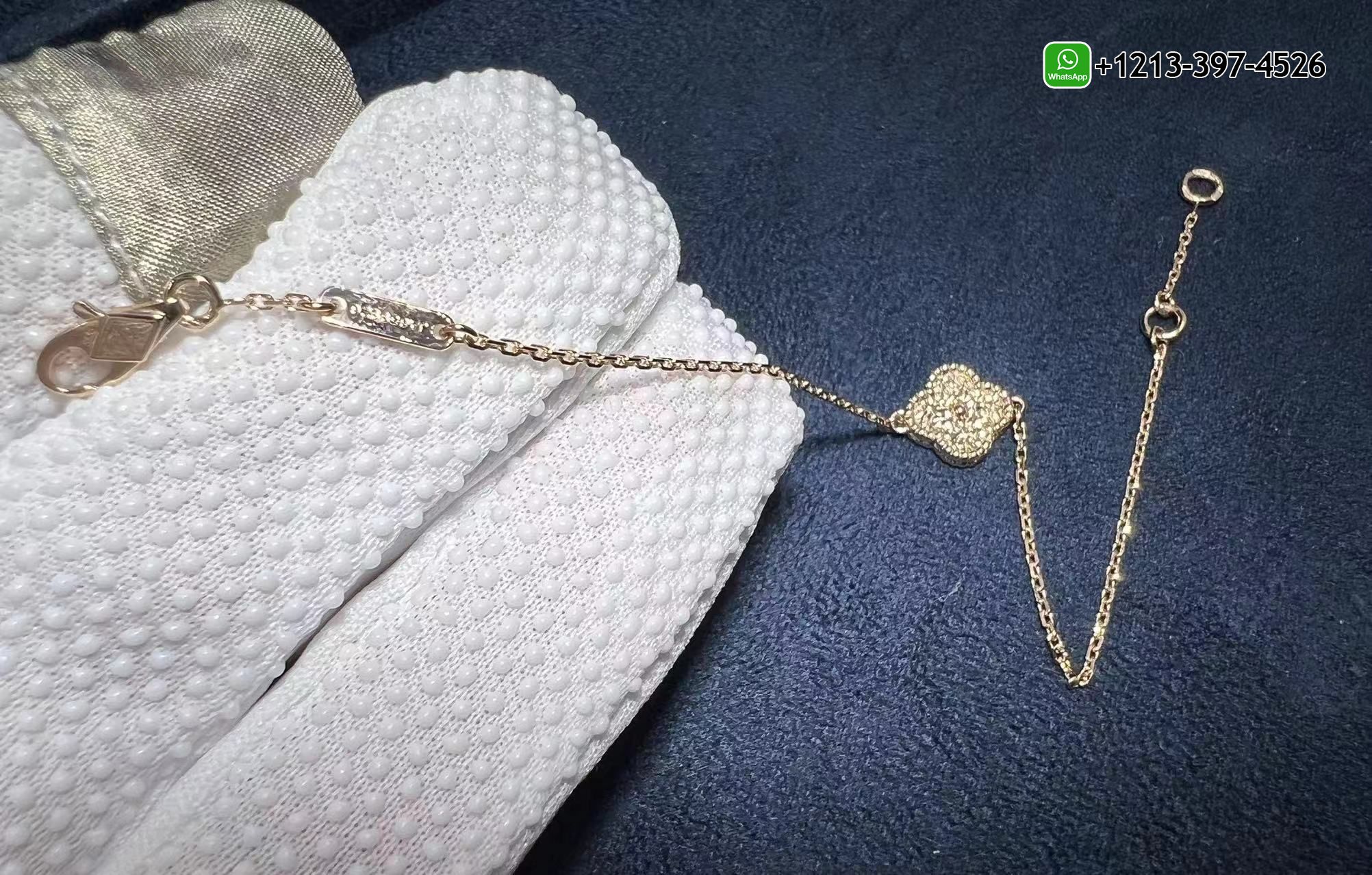 Van-Cleef-Arpels-18k-Rose-Gold-Sweet-Alhambra-Bracelet-VCARO8DC00-3.jpg Custom Made 1:1 Top Quality Cheap Van Cleef & Arpels 18k Rose Gold Sweet Alhambra Bracelet Replica - High Quality 18k Gold and Diamond Luxury Distinctive Collection Designer Jewelry Customized Factory Price - Image 3