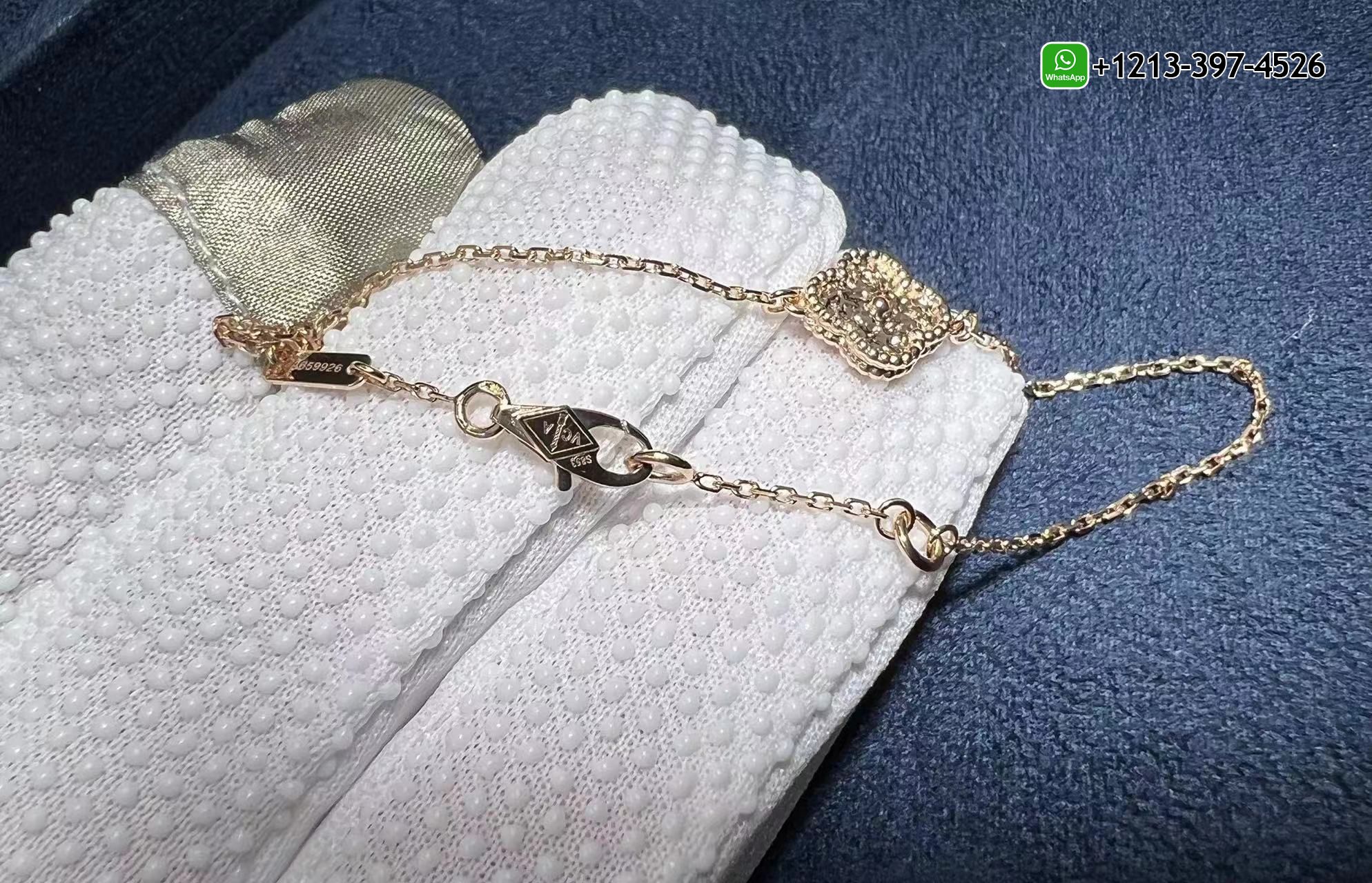 Van-Cleef-Arpels-18k-Rose-Gold-Sweet-Alhambra-Bracelet-VCARO8DC00-4.jpg Custom Made 1:1 Top Quality Cheap Van Cleef & Arpels 18k Rose Gold Sweet Alhambra Bracelet Replica - High Quality 18k Gold and Diamond Luxury Distinctive Collection Designer Jewelry Customized Factory Price - Image 4
