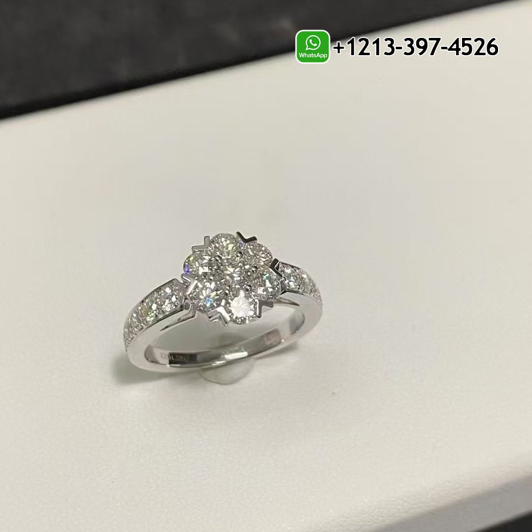 Van-Cleef-Arpels-18k-White-Gold-Diamond-Fleurette-Flower-Ring-VCARO8FO00-1.jpg Best Sellers 1:1 Quality Cheap Custom Made Van Cleef & Arpels 18k White Gold Diamond Fleurette Flower Ring - High Quality 18k Gold and Diamond Luxury Distinctive Collection Designer Jewelry Customized Factory Price - Image 2