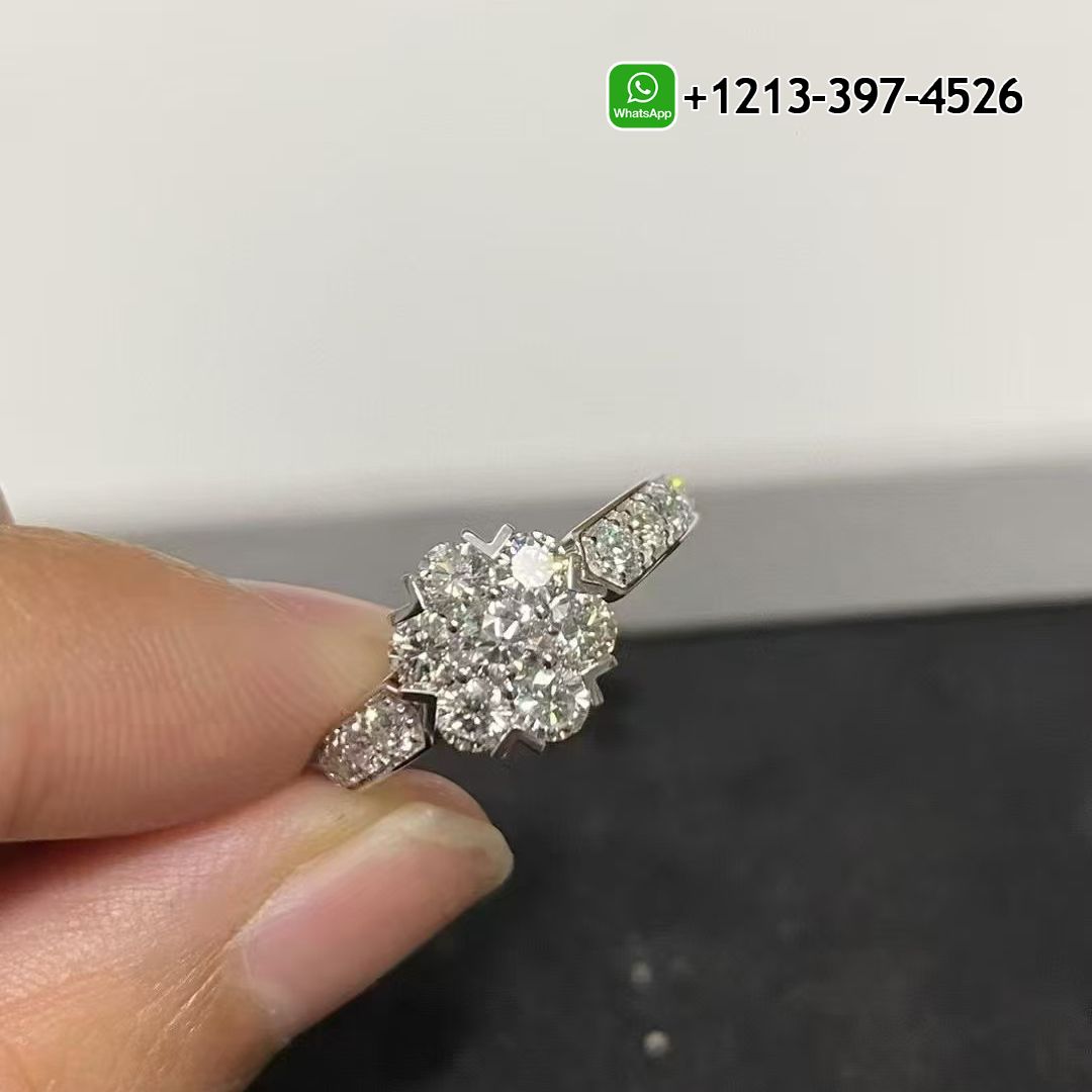 Van-Cleef-Arpels-18k-White-Gold-Diamond-Fleurette-Flower-Ring-VCARO8FO00-2.jpg Best Sellers 1:1 Quality Cheap Custom Made Van Cleef & Arpels 18k White Gold Diamond Fleurette Flower Ring - High Quality 18k Gold and Diamond Luxury Distinctive Collection Designer Jewelry Customized Factory Price - Image 3