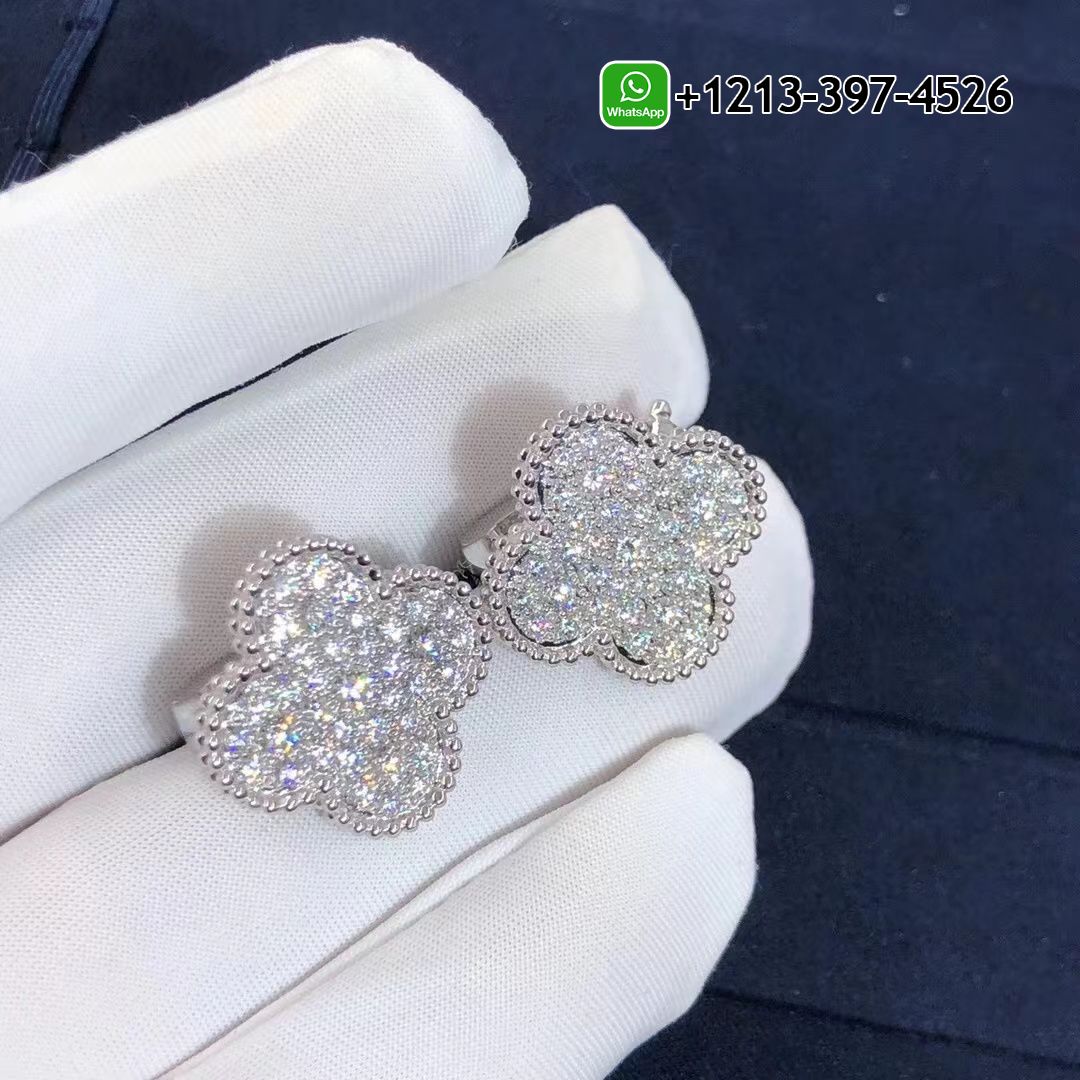 Van-Cleef-Arpels-18k-White-Gold-Pave-Diamond-Singe-Motif-Magic-Alhambra-Earrings-VCARN9ZR00-7.jpg Custom Made Best Quality 1:1 Van Cleef & Arpels 18k White Gold Pave Diamond Singe Motif Magic Alhambra Earrings - High Quality 18k Gold and Diamond Luxury Distinctive Collection Designer Jewelry Customized Factory Price - Image 8