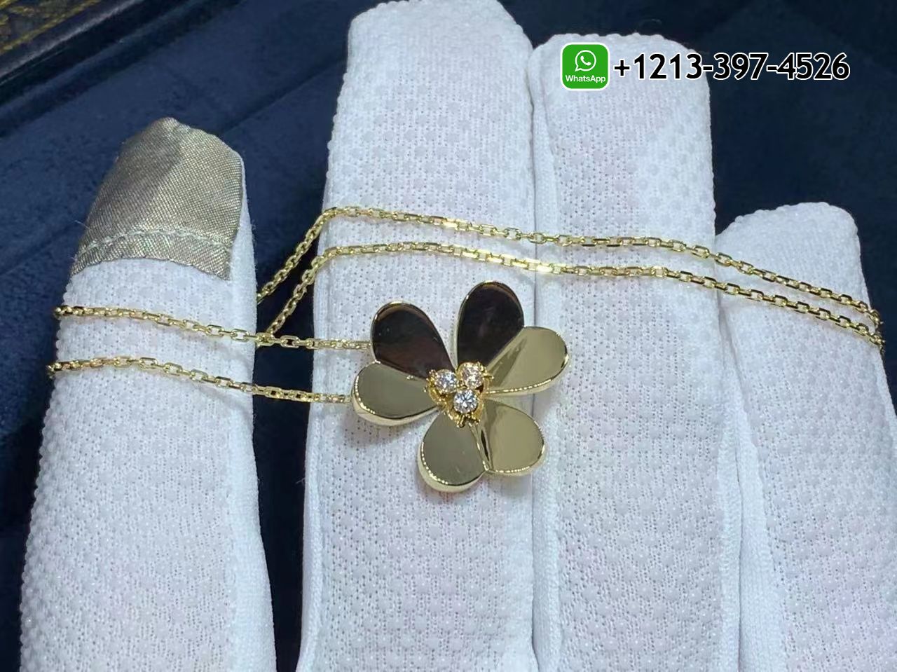 Van-Cleef-Arpels-18k-Yellow-Gold-0.16ct-Diamond-Large-Model-Frivole-Pendant-Necklace-VCARC96800-2.jpg Custom Made Best Quality 1:1 Van Cleef & Arpels 18k Yellow Gold 0.16ct Diamond Large Model Frivole Pendant Necklace - High Quality 18k Gold and Diamond Luxury Distinctive Collection Designer Jewelry Customized Factory Price - Image 3