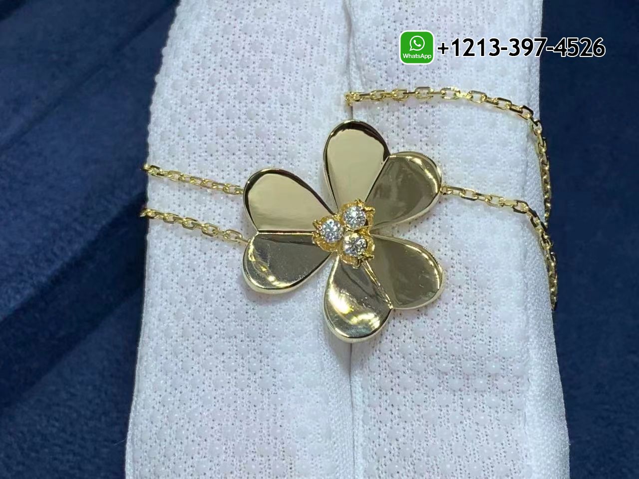Van-Cleef-Arpels-18k-Yellow-Gold-0.16ct-Diamond-Large-Model-Frivole-Pendant-Necklace-VCARC96800-3.jpg Custom Made Best Quality 1:1 Van Cleef & Arpels 18k Yellow Gold 0.16ct Diamond Large Model Frivole Pendant Necklace - High Quality 18k Gold and Diamond Luxury Distinctive Collection Designer Jewelry Customized Factory Price - Image 4