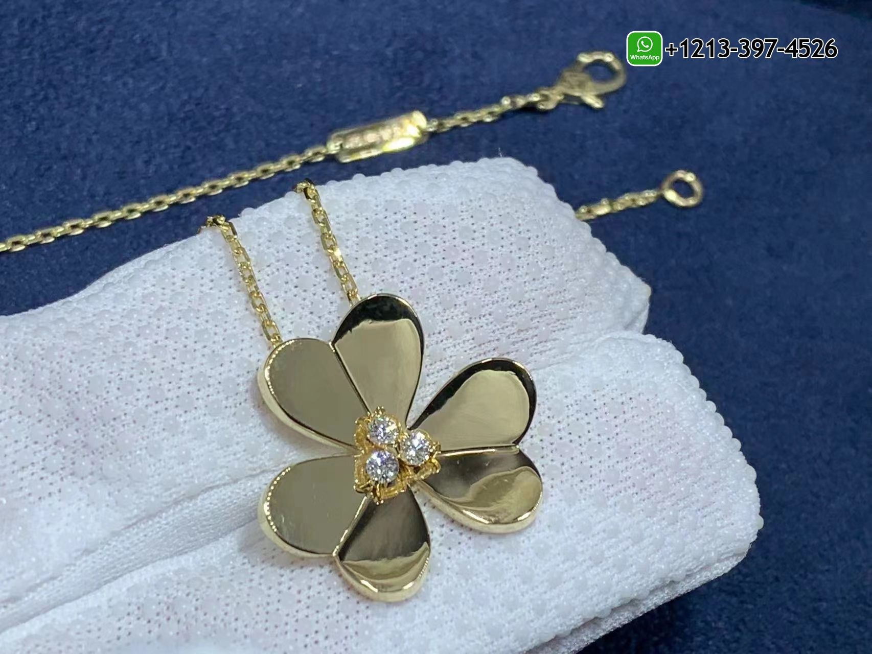 Van-Cleef-Arpels-18k-Yellow-Gold-0.16ct-Diamond-Large-Model-Frivole-Pendant-Necklace-VCARC96800-5.jpg Custom Made Best Quality 1:1 Van Cleef & Arpels 18k Yellow Gold 0.16ct Diamond Large Model Frivole Pendant Necklace - High Quality 18k Gold and Diamond Luxury Distinctive Collection Designer Jewelry Customized Factory Price - Image 6