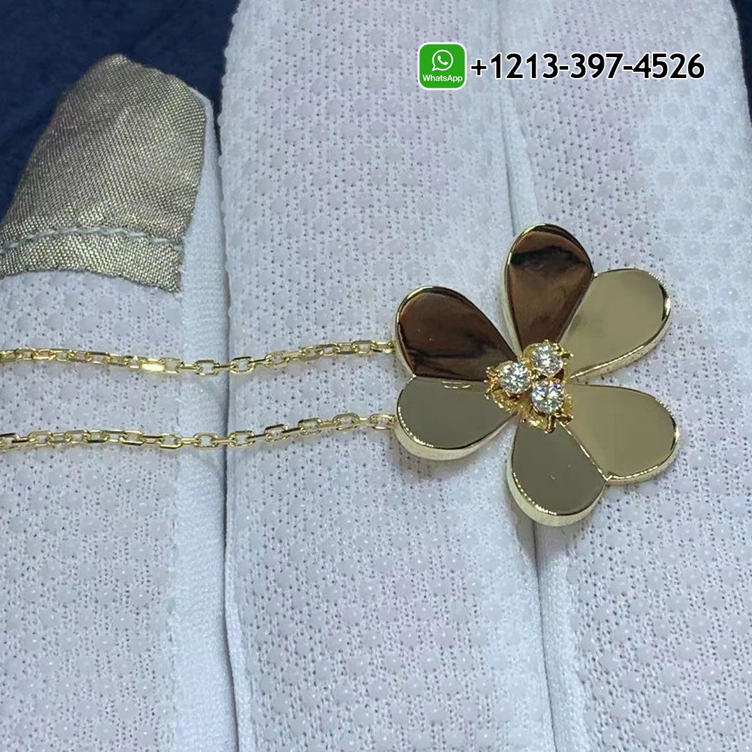 Van-Cleef-Arpels-18k-Yellow-Gold-0.16ct-Diamond-Large-Model-Frivole-Pendant-Necklace-VCARC96800.jpg Custom Made Best Quality 1:1 Van Cleef & Arpels 18k Yellow Gold 0.16ct Diamond Large Model Frivole Pendant Necklace - High Quality 18k Gold and Diamond Luxury Distinctive Collection Designer Jewelry Customized Factory Price