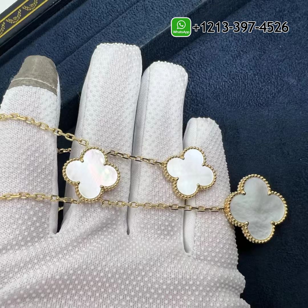 Van-Cleef-Arpels-18k-Yellow-Gold-6-Motifs-Mother-of-Pearl-Magic-Alhambra-Necklace-VCARD79100-1.jpg Best Sellers 1:1 Quality Cheap Custom Made Van Cleef & Arpels 18k Yellow Gold 6 Motifs Mother of Pearl Magic Alhambra Necklace - High Quality 18k Gold and Diamond Luxury Distinctive Collection Designer Jewelry Customized Factory Price - Image 2