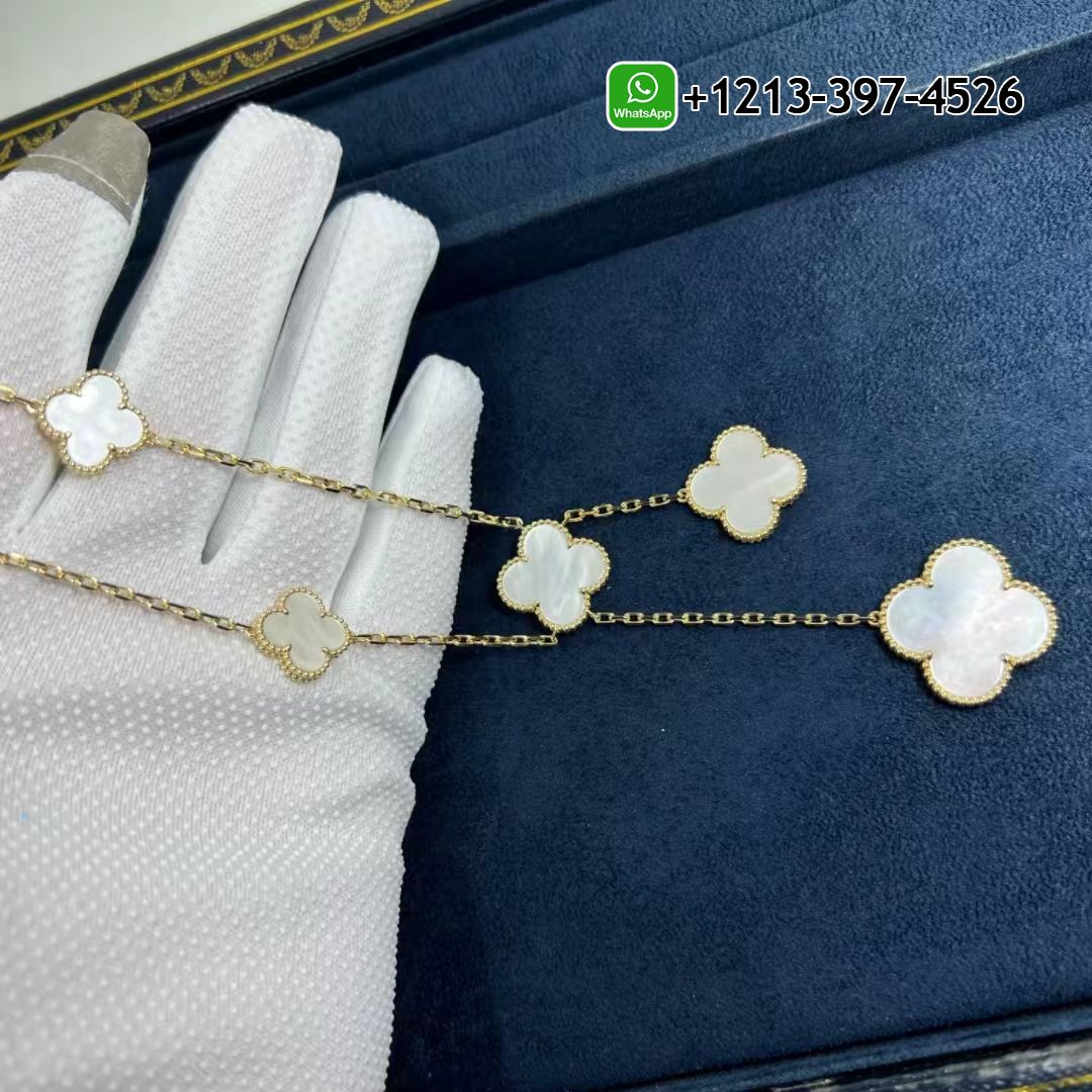 Van-Cleef-Arpels-18k-Yellow-Gold-6-Motifs-Mother-of-Pearl-Magic-Alhambra-Necklace-VCARD79100-3.jpg Best Sellers 1:1 Quality Cheap Custom Made Van Cleef & Arpels 18k Yellow Gold 6 Motifs Mother of Pearl Magic Alhambra Necklace - High Quality 18k Gold and Diamond Luxury Distinctive Collection Designer Jewelry Customized Factory Price - Image 4