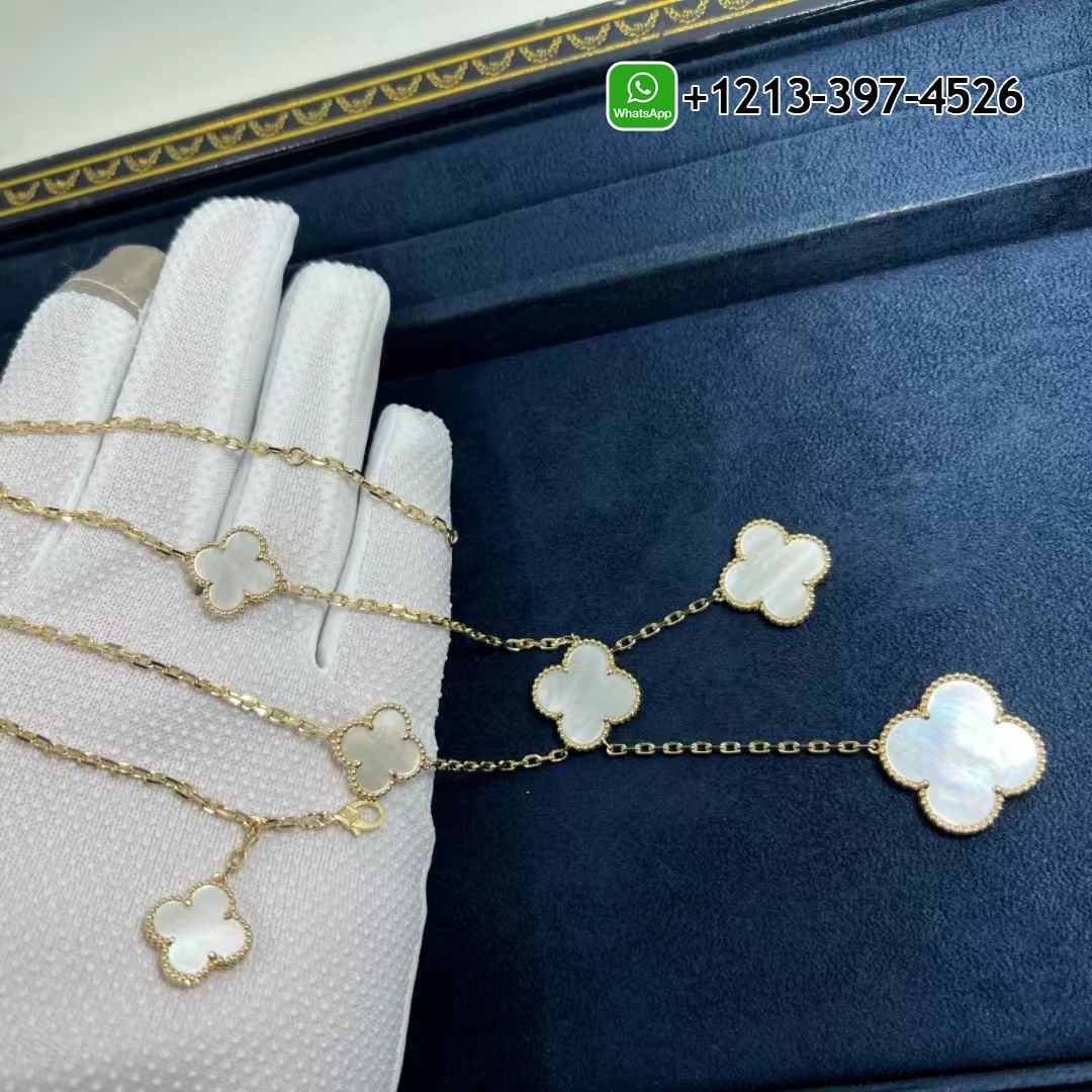 Van-Cleef-Arpels-18k-Yellow-Gold-6-Motifs-Mother-of-Pearl-Magic-Alhambra-Necklace-VCARD79100.jpg Best Sellers 1:1 Quality Cheap Custom Made Van Cleef & Arpels 18k Yellow Gold 6 Motifs Mother of Pearl Magic Alhambra Necklace - High Quality 18k Gold and Diamond Luxury Distinctive Collection Designer Jewelry Customized Factory Price