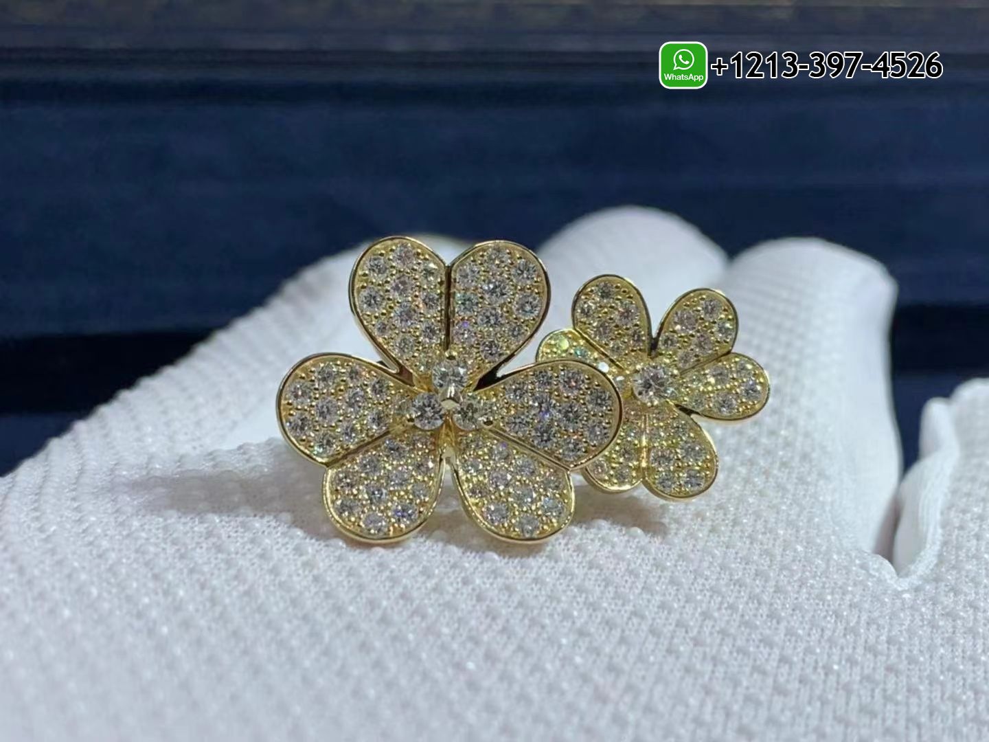 Van-Cleef-Arpels-18k-Yellow-Gold-Frivole-Diamond-Between-the-finger-Ring-VCARP0J800-4.jpg Custom Made Best Quality 1:1 Cheap Van Cleef & Arpels 18k Yellow Gold Frivole Diamond Between-the-finger Ring - High Quality 18k Gold and Diamond Luxury Distinctive Collection Designer Jewelry Customized Factory Price - Image 5