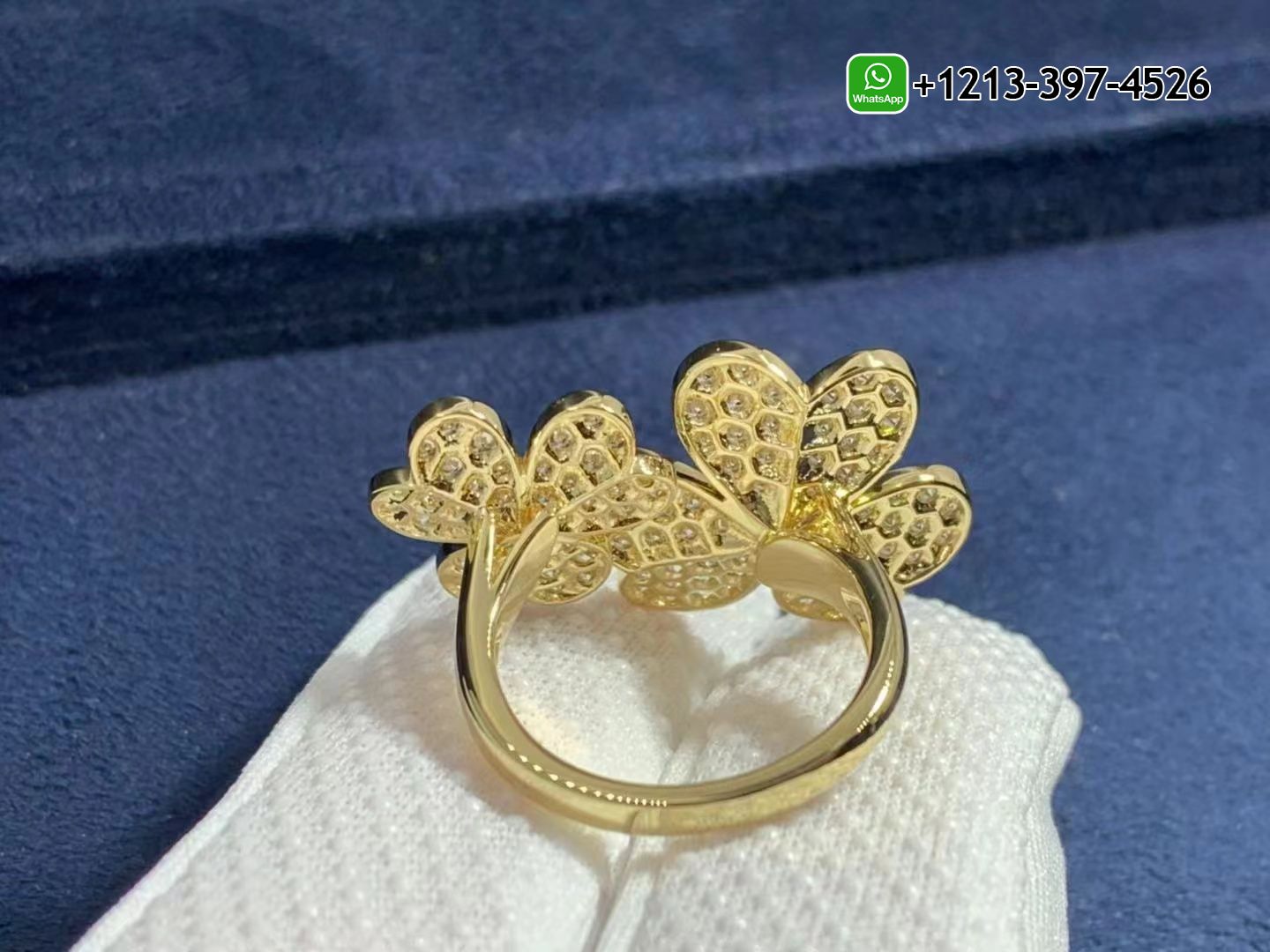 Van-Cleef-Arpels-18k-Yellow-Gold-Frivole-Diamond-Between-the-finger-Ring-VCARP0J800-5.jpg Custom Made Best Quality 1:1 Cheap Van Cleef & Arpels 18k Yellow Gold Frivole Diamond Between-the-finger Ring - High Quality 18k Gold and Diamond Luxury Distinctive Collection Designer Jewelry Customized Factory Price - Image 6