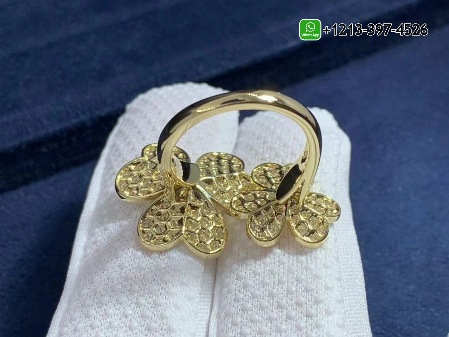 Van-Cleef-Arpels-18k-Yellow-Gold-Frivole-Diamond-Between-the-finger-Ring-VCARP0J800-8.jpg Custom Made Best Quality 1:1 Cheap Van Cleef & Arpels 18k Yellow Gold Frivole Diamond Between-the-finger Ring - High Quality 18k Gold and Diamond Luxury Distinctive Collection Designer Jewelry Customized Factory Price - Image 9