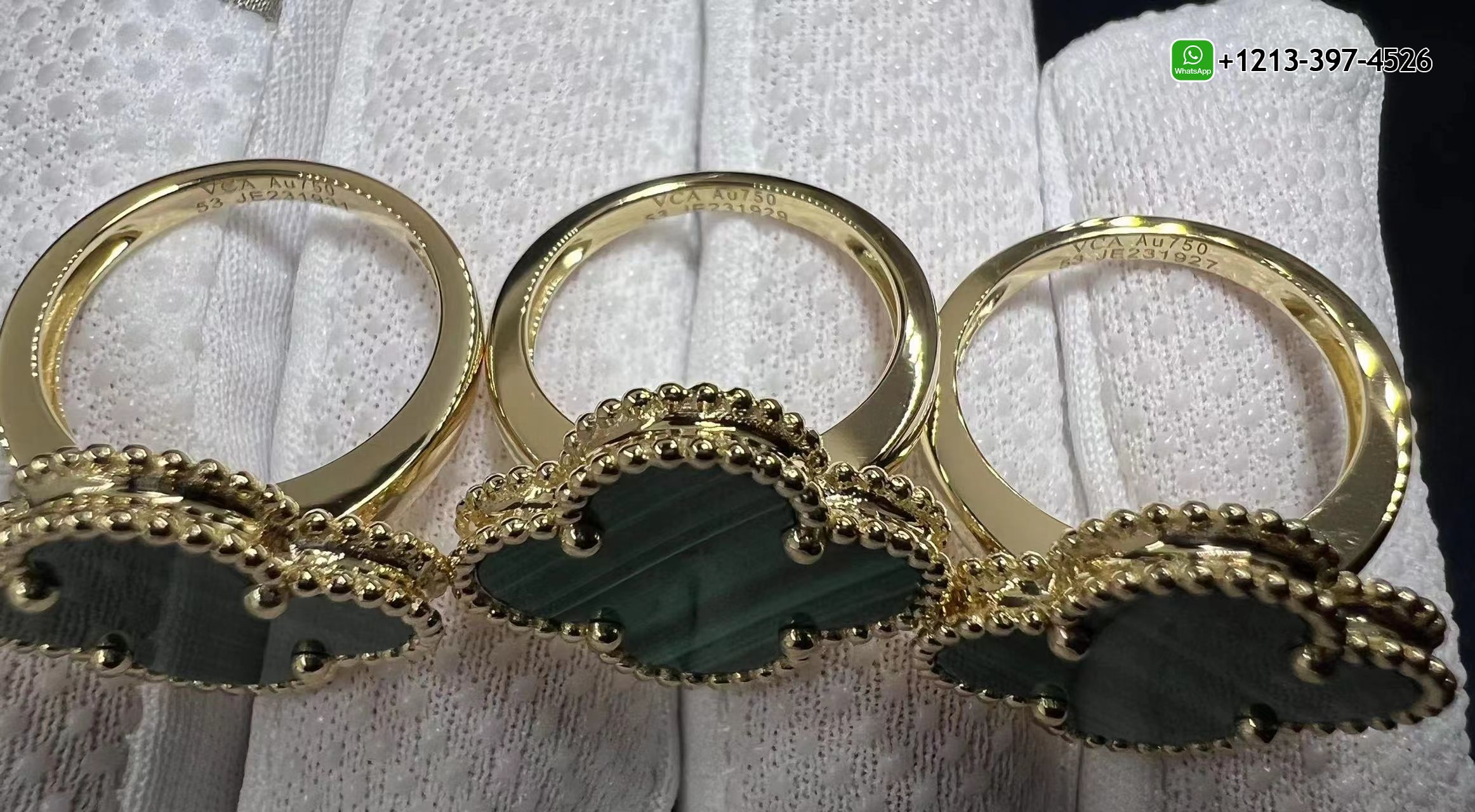 Van-Cleef-Arpels-18k-Yellow-Gold-Malachite-Magic-Alhambra-Ring-VCARO3AV00-1.jpg Custom Made Best Sellers Quality 1:1 Copy Van Cleef & Arpels 18k Yellow Gold Malachite Magic Alhambra Ring - High Quality 18k Gold and Diamond Luxury Distinctive Collection Designer Jewelry Customized Factory Price - Image 2