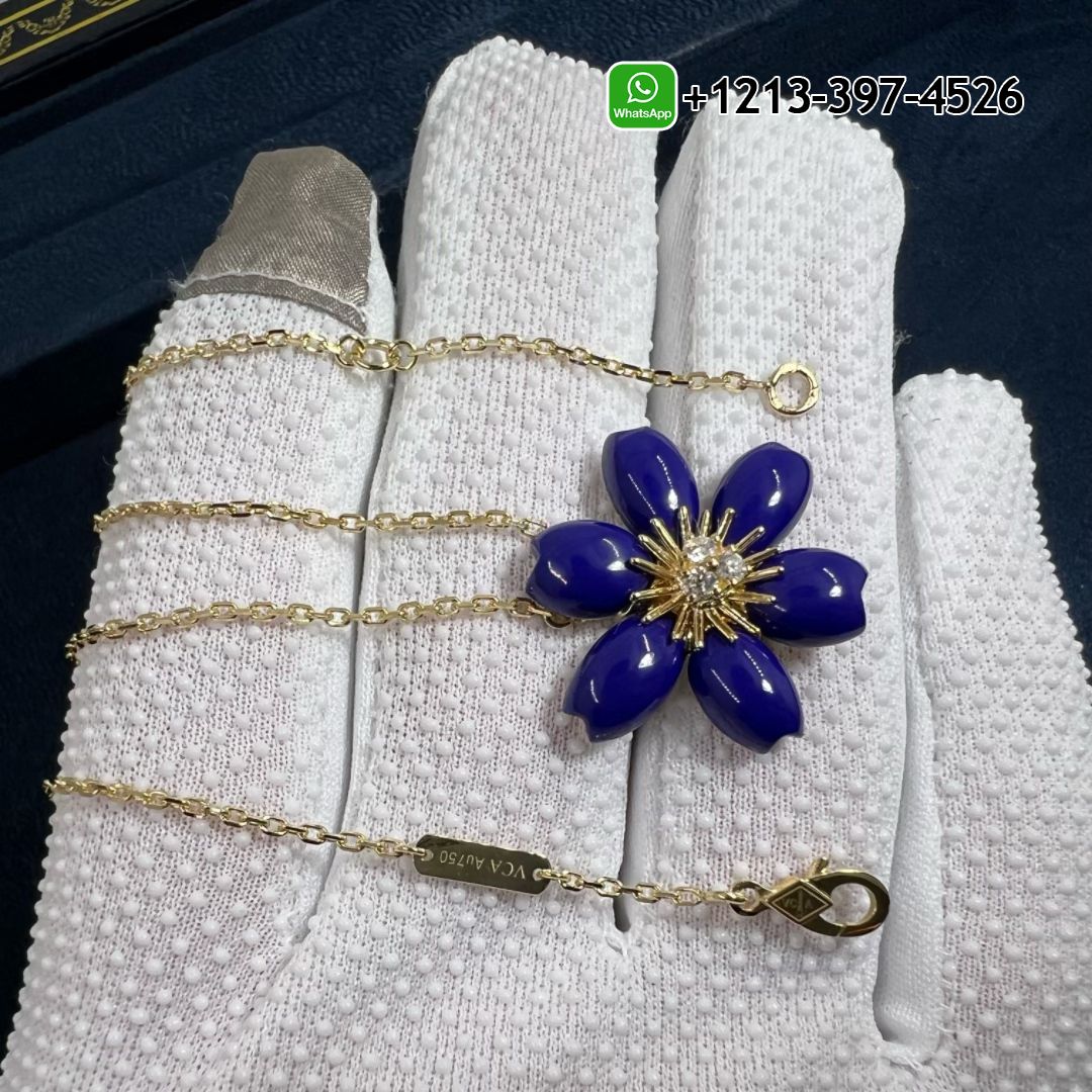 Van-Cleef-Arpels-18k-Yellow-Gold-MiNi-Model-Lapis-Lazuli-Flower-Rose-de-Noel-Pendant-Necklace-VCARP7T200-2.jpg Custom Made Best Sellers Quality 1:1 Van Cleef & Arpels 18k Yellow Gold MiNi Model Lapis Lazuli Flower Rose de Noel Pendant Necklace - High Quality 18k Gold and Diamond Luxury Distinctive Collection Designer Jewelry Customized Factory Price - Image 3