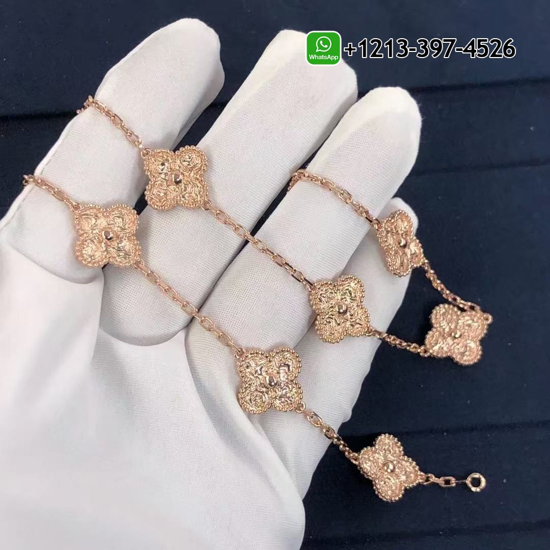 Van-Cleef-Arpels-18k-Yellow-Gold-Vintage-Alhambra-10-Motif-Necklace-VCARN9T100-1.jpg Custom Made Best Sellers Quality 1:1 Van Cleef & Arpels 18k Yellow Gold Vintage Alhambra 10 Motif Necklace - High Quality 18k Gold and Diamond Luxury Distinctive Collection Designer Jewelry Customized Factory Price - Image 2