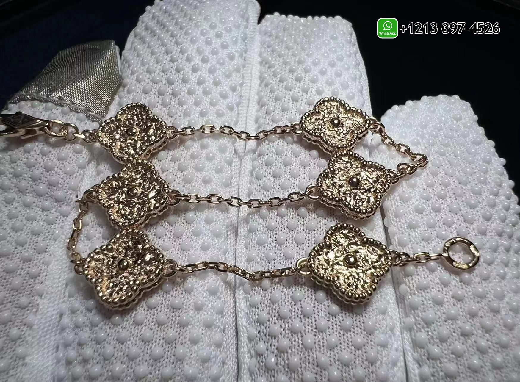 Van-Cleef-Arpels-6-Motifs-18K-Rose-Gold-Sweet-Alhambra-Bracelet-VCARO8DD00-1.jpg Custom Made 1:1 Top Quality Van Cleef & Arpels 6 Motifs 18K Rose Gold Sweet Alhambra Bracelet - High Quality 18k Gold and Diamond Luxury Distinctive Collection Designer Jewelry Customized Factory Price - Image 2