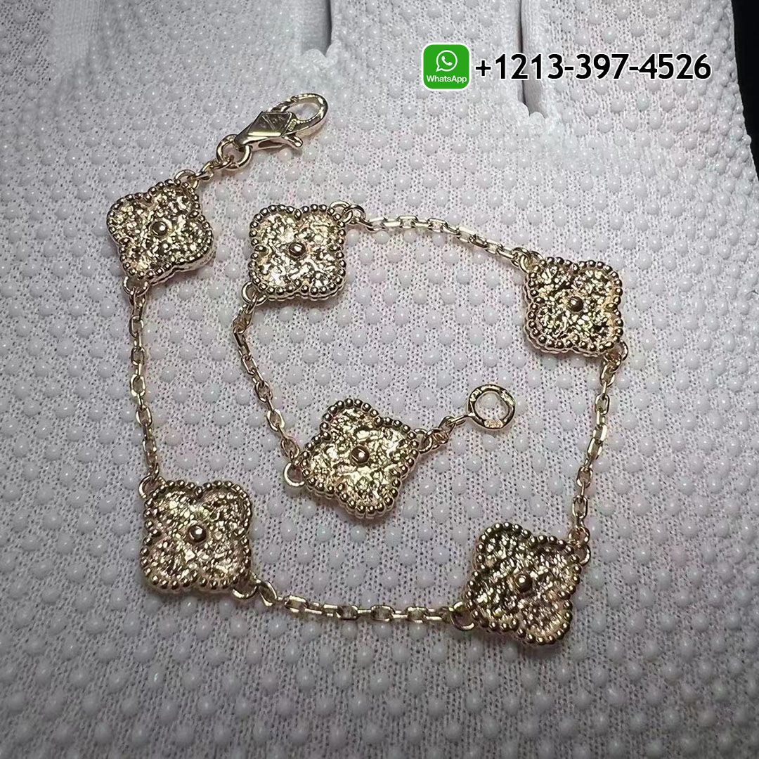 Van-Cleef-Arpels-6-Motifs-18K-Rose-Gold-Sweet-Alhambra-Bracelet-VCARO8DD00.jpg Custom Made 1:1 Top Quality Van Cleef & Arpels 6 Motifs 18K Rose Gold Sweet Alhambra Bracelet - High Quality 18k Gold and Diamond Luxury Distinctive Collection Designer Jewelry Customized Factory Price