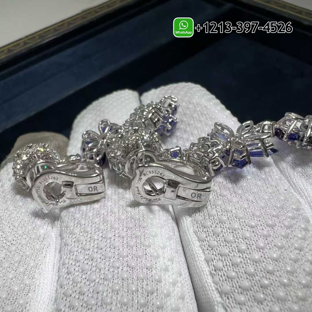 Van-Cleef-Arpels-Folie-des-Pres-Blue-Sapphire-Diamonds-18k-White-Gold-Earrings-VCARP05G00-5.jpg Custom Made Best Sellers Quality 1:1 Van Cleef & Arpels Folie des Pres Blue Sapphire Diamonds 18k White Gold Earrings - High Quality 18k Gold and Diamond Luxury Distinctive Collection Designer Jewelry Customized Factory Price - Image 6