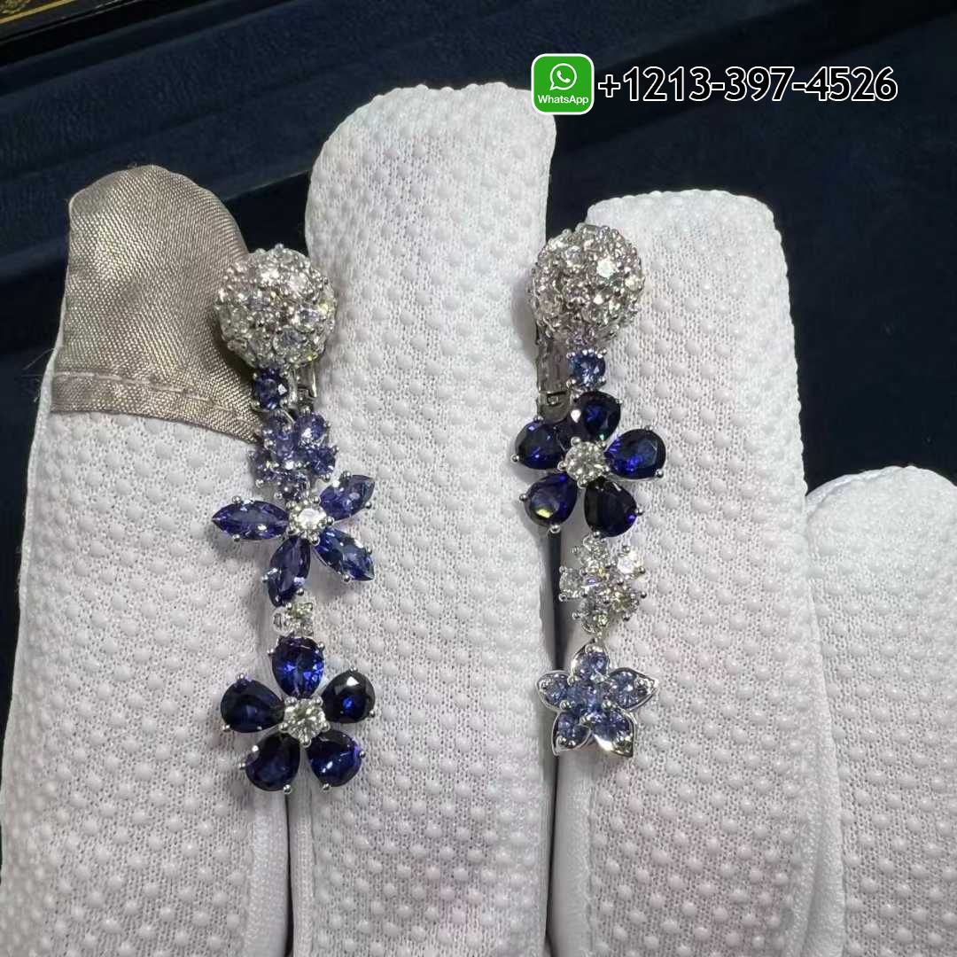 Van-Cleef-Arpels-Folie-des-Pres-Blue-Sapphire-Diamonds-18k-White-Gold-Earrings-VCARP05G00-8.jpg Custom Made Best Sellers Quality 1:1 Van Cleef & Arpels Folie des Pres Blue Sapphire Diamonds 18k White Gold Earrings - High Quality 18k Gold and Diamond Luxury Distinctive Collection Designer Jewelry Customized Factory Price - Image 9