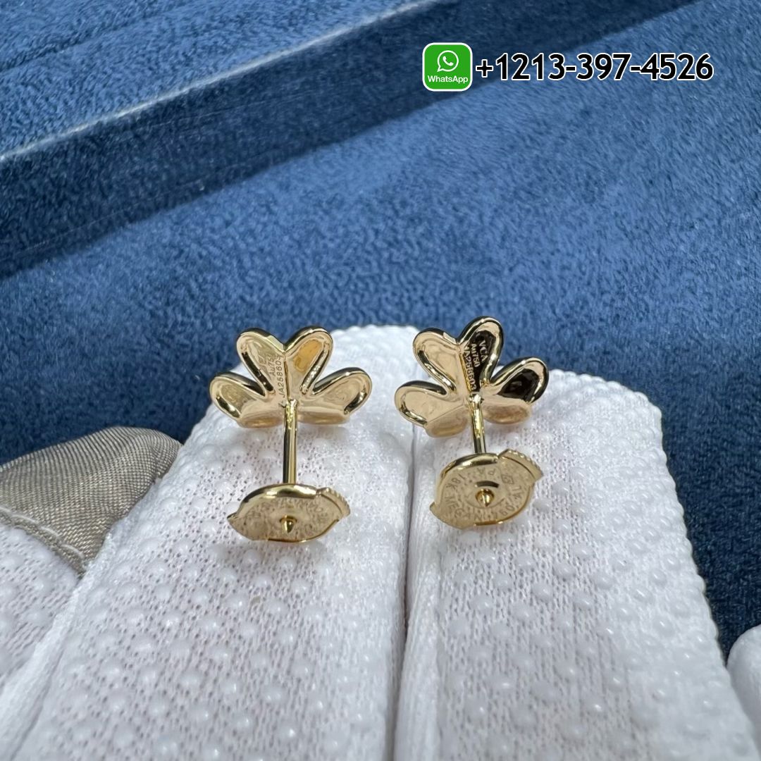 Van-Cleef-Arpels-Frivole-18K-Yellow-Gold-Ruby-Mini-Model-Stud-Earrings-VCARP0J300-3.jpg Top Quality Van Cleef & Arpels Frivole 18K Yellow Gold Ruby Mini Model Stud Earrings - High Quality 18k Gold and Diamond Luxury Distinctive Collection Designer Jewelry Customized Factory Price - Image 4