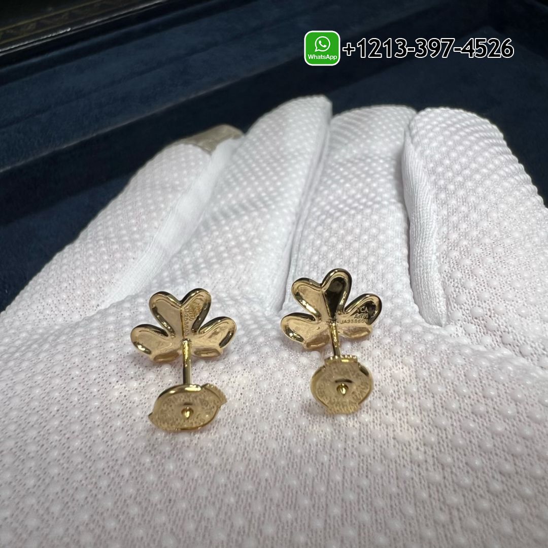 Van-Cleef-Arpels-Frivole-18K-Yellow-Gold-Ruby-Mini-Model-Stud-Earrings-VCARP0J300-5.jpg Top Quality Van Cleef & Arpels Frivole 18K Yellow Gold Ruby Mini Model Stud Earrings - High Quality 18k Gold and Diamond Luxury Distinctive Collection Designer Jewelry Customized Factory Price - Image 6