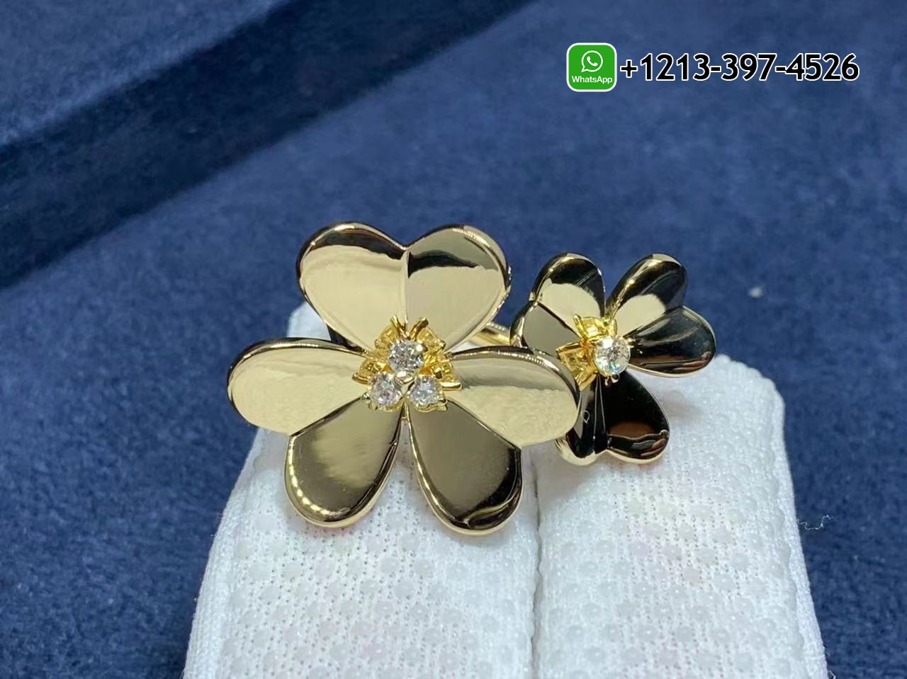 Van-Cleef-Arpels-Frivole-18k-Yellow-Gold-Diamond-Flower-Between-the-Finger-Ring-VCARB67600-2.jpg Best Sellers 1:1 Quality Cheap Custom Made Van Cleef & Arpels Frivole 18k Yellow Gold Diamond Flower Between the Finger Ring - High Quality 18k Gold and Diamond Luxury Distinctive Collection Designer Jewelry Customized Factory Price - Image 3