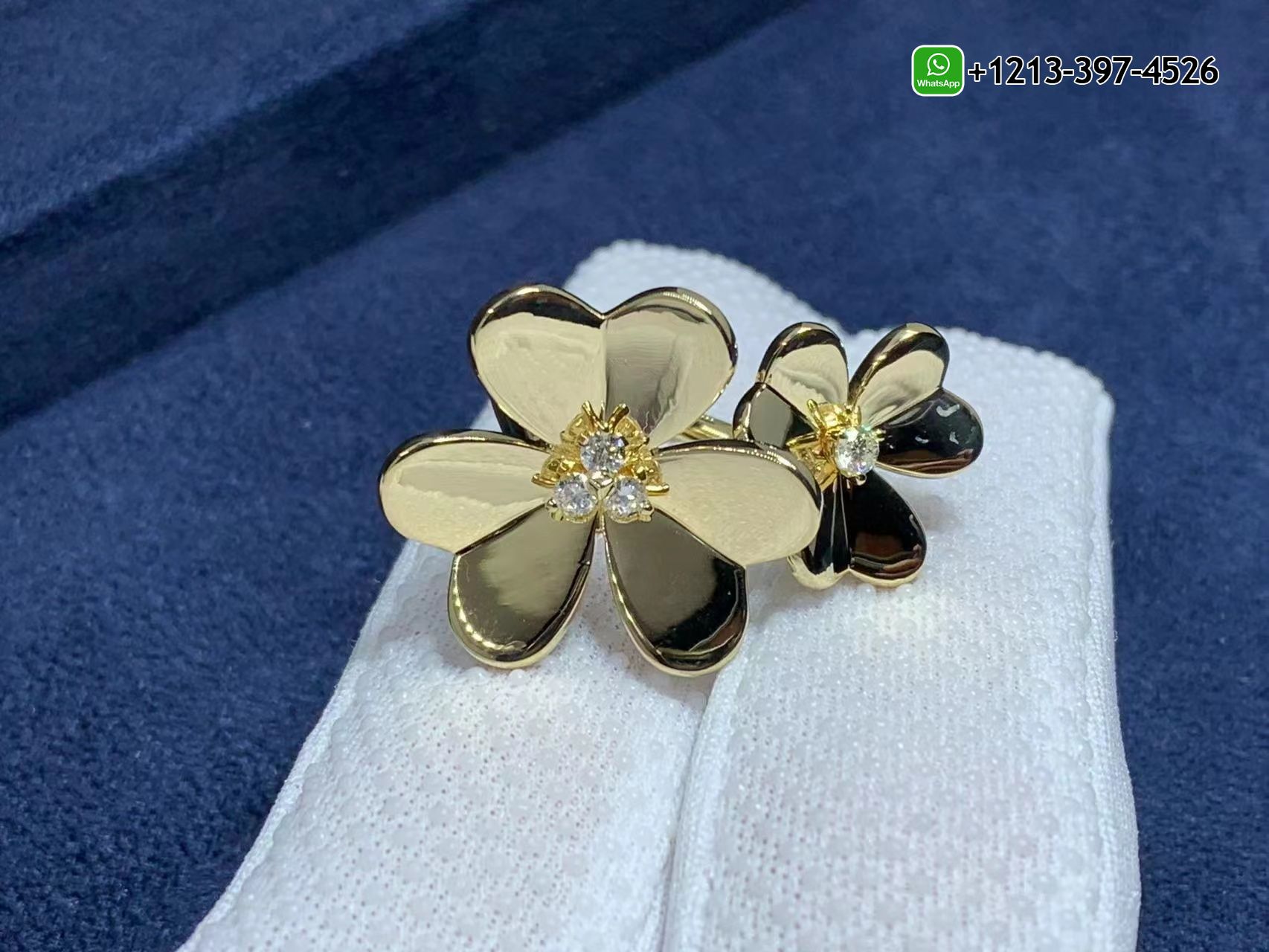 Van-Cleef-Arpels-Frivole-18k-Yellow-Gold-Diamond-Flower-Between-the-Finger-Ring-VCARB67600-4.jpg Best Sellers 1:1 Quality Cheap Custom Made Van Cleef & Arpels Frivole 18k Yellow Gold Diamond Flower Between the Finger Ring - High Quality 18k Gold and Diamond Luxury Distinctive Collection Designer Jewelry Customized Factory Price - Image 5