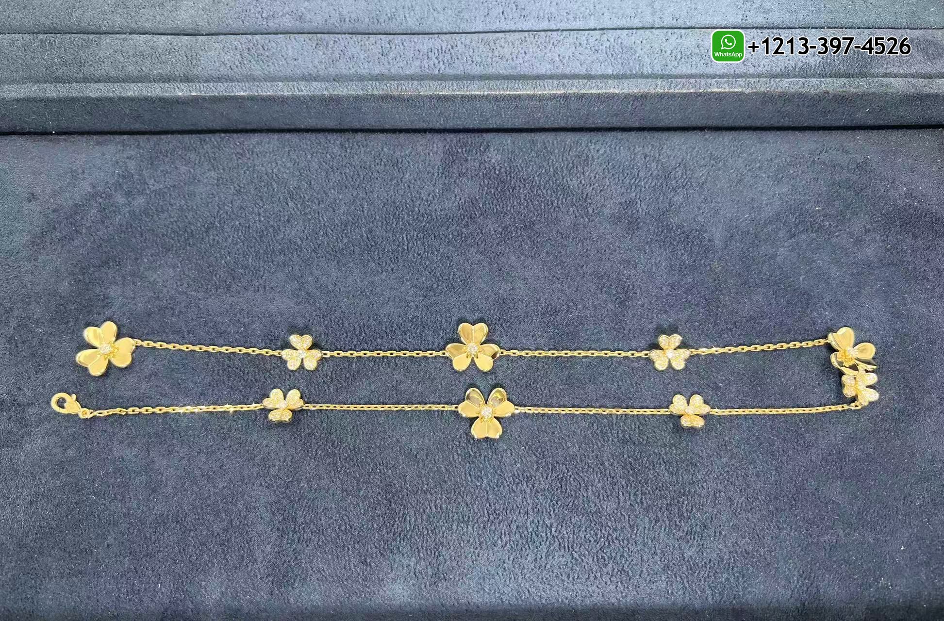Van-Cleef-Arpels-Frivole-9-Flowers-Diamond-18k-Yellow-Gold-Necklace-VCARP3W600-8.jpg Van Cleef & Arpels Frivole 9 Flowers Diamond 18k Yellow Gold Necklace VCARP3W600 - High Quality 18k Gold and Diamond Luxury Distinctive Collection Designer Jewelry Customized Factory Price - Image 9