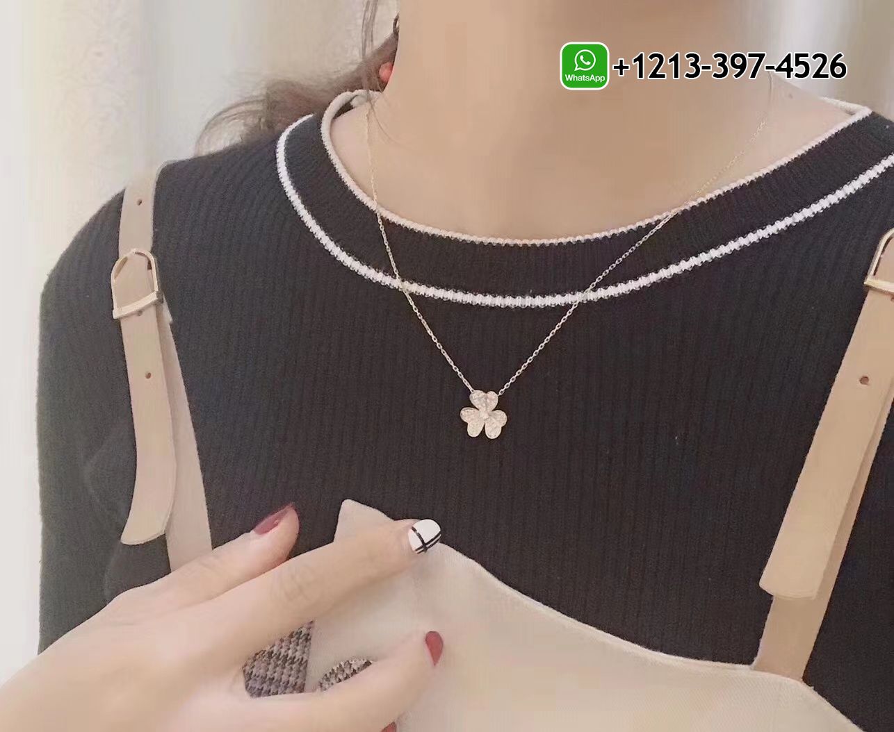 Van-Cleef-Arpels-Frivole-Diamond-18K-White-Gold-Small-Model-Pendant-Necklace-VCARD31800-1.jpg Van Cleef & Arpels Frivole Diamond 18K White Gold Small Model Pendant Necklace VCARD31800 - High Quality 18k Gold and Diamond Luxury Distinctive Collection Designer Jewelry Customized Factory Price - Image 4