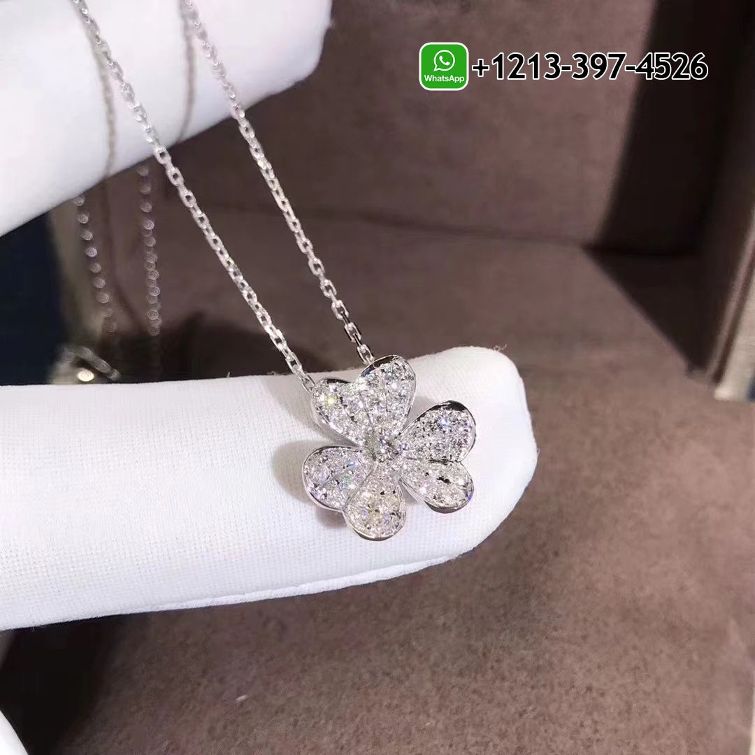 Van-Cleef-Arpels-Frivole-Diamond-18K-White-Gold-Small-Model-Pendant-Necklace-VCARD31800-2.jpg Van Cleef & Arpels Frivole Diamond 18K White Gold Small Model Pendant Necklace VCARD31800 - High Quality 18k Gold and Diamond Luxury Distinctive Collection Designer Jewelry Customized Factory Price - Image 2