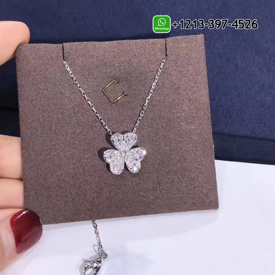 Van-Cleef-Arpels-Frivole-Diamond-18K-White-Gold-Small-Model-Pendant-Necklace-VCARD31800-3.jpg Van Cleef & Arpels Frivole Diamond 18K White Gold Small Model Pendant Necklace VCARD31800 - High Quality 18k Gold and Diamond Luxury Distinctive Collection Designer Jewelry Customized Factory Price - Image 3