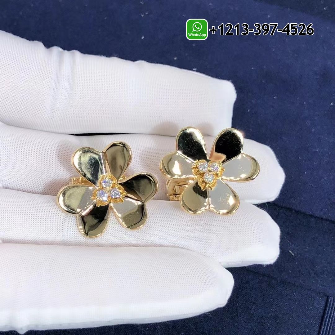 Van-Cleef-Arpels-Frivole-Diamond-18k-Yellow-Gold-Large-Model-Earrings-VCARB65900-2.jpg Custom Made Best Quality 1:1 Van Cleef & Arpels Frivole Diamond 18k Yellow Gold Large Model Earrings - High Quality 18k Gold and Diamond Luxury Distinctive Collection Designer Jewelry Customized Factory Price - Image 3