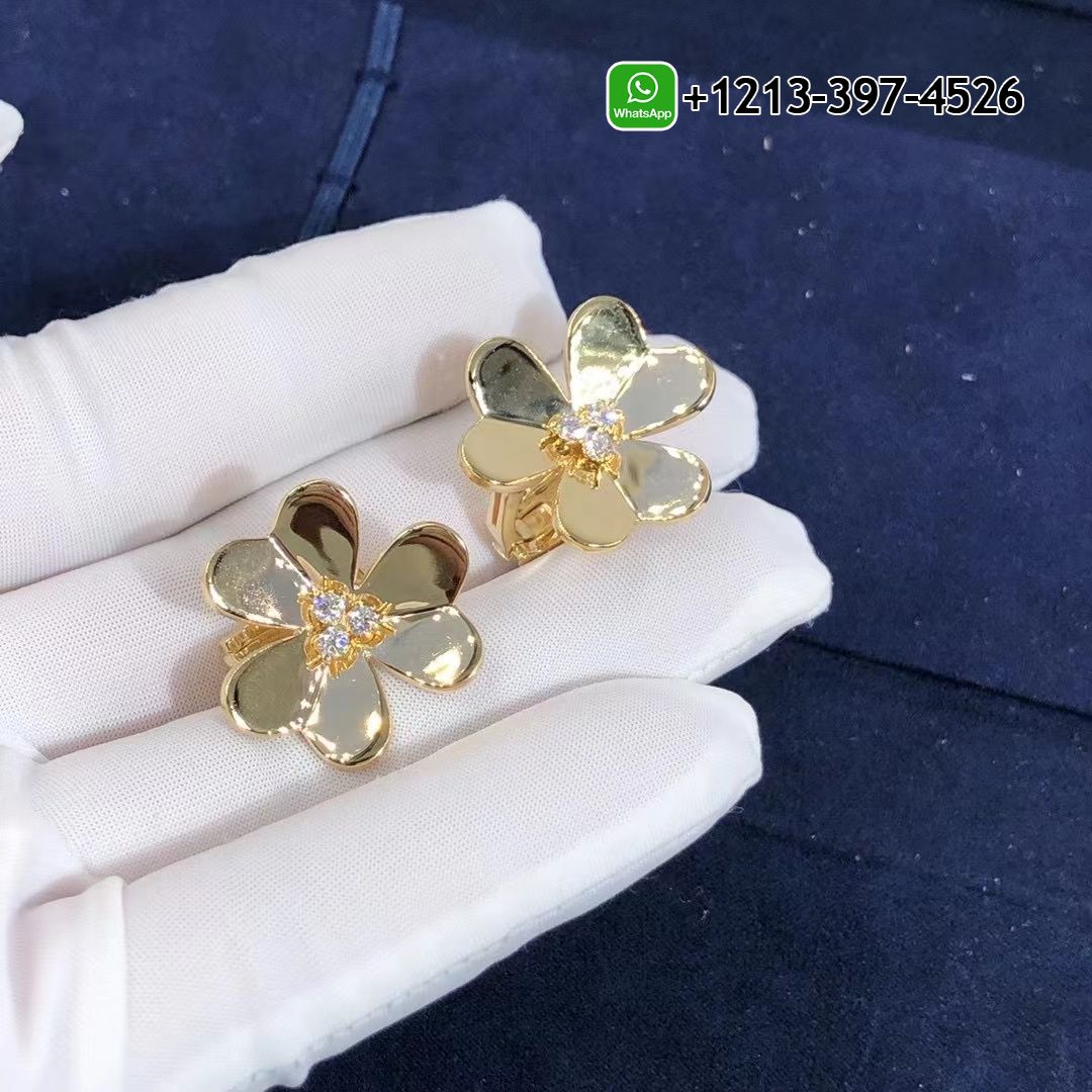 Van-Cleef-Arpels-Frivole-Diamond-18k-Yellow-Gold-Large-Model-Earrings-VCARB65900-5.jpg Custom Made Best Quality 1:1 Van Cleef & Arpels Frivole Diamond 18k Yellow Gold Large Model Earrings - High Quality 18k Gold and Diamond Luxury Distinctive Collection Designer Jewelry Customized Factory Price - Image 5