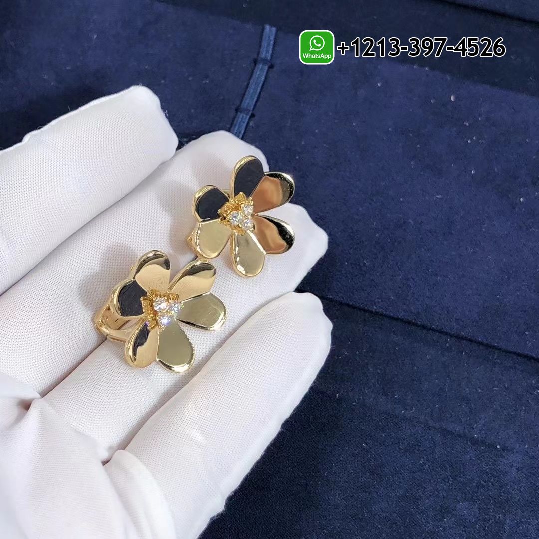 Van-Cleef-Arpels-Frivole-Diamond-18k-Yellow-Gold-Large-Model-Earrings-VCARB65900-6.jpg Custom Made Best Quality 1:1 Van Cleef & Arpels Frivole Diamond 18k Yellow Gold Large Model Earrings - High Quality 18k Gold and Diamond Luxury Distinctive Collection Designer Jewelry Customized Factory Price - Image 6